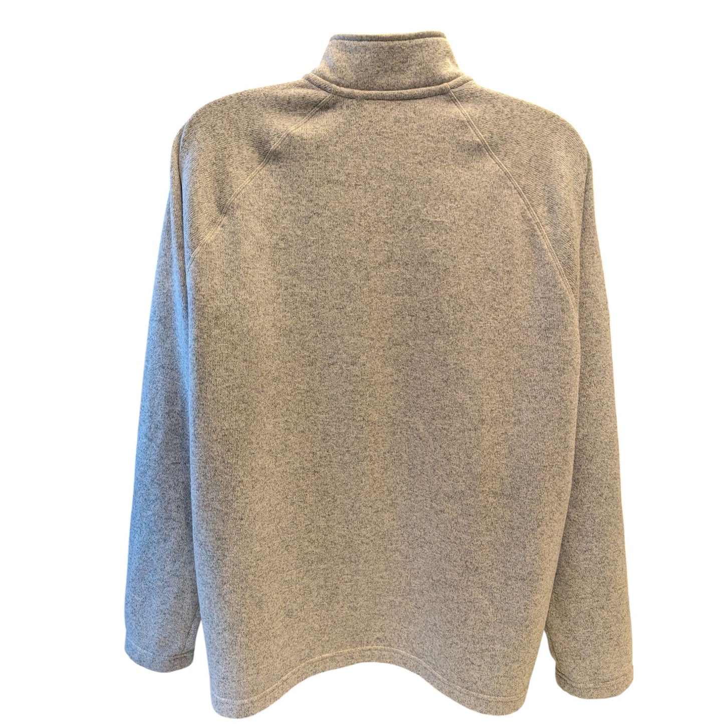 Eddie Bauer Fleece Sweater Mens XXL Gray 1/4 Zip Pullover Gray Hiking Sweatshirt