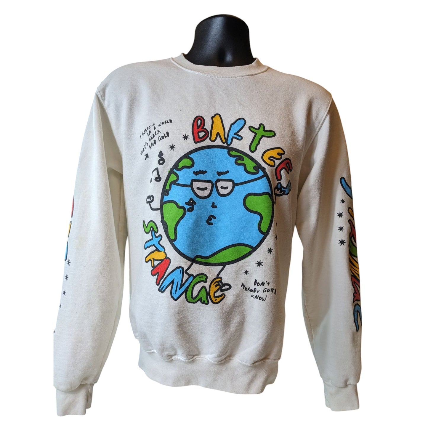 Champion ECO Pullover Adult Small Sweatshirt Earth Face Graphic Bartees Change
