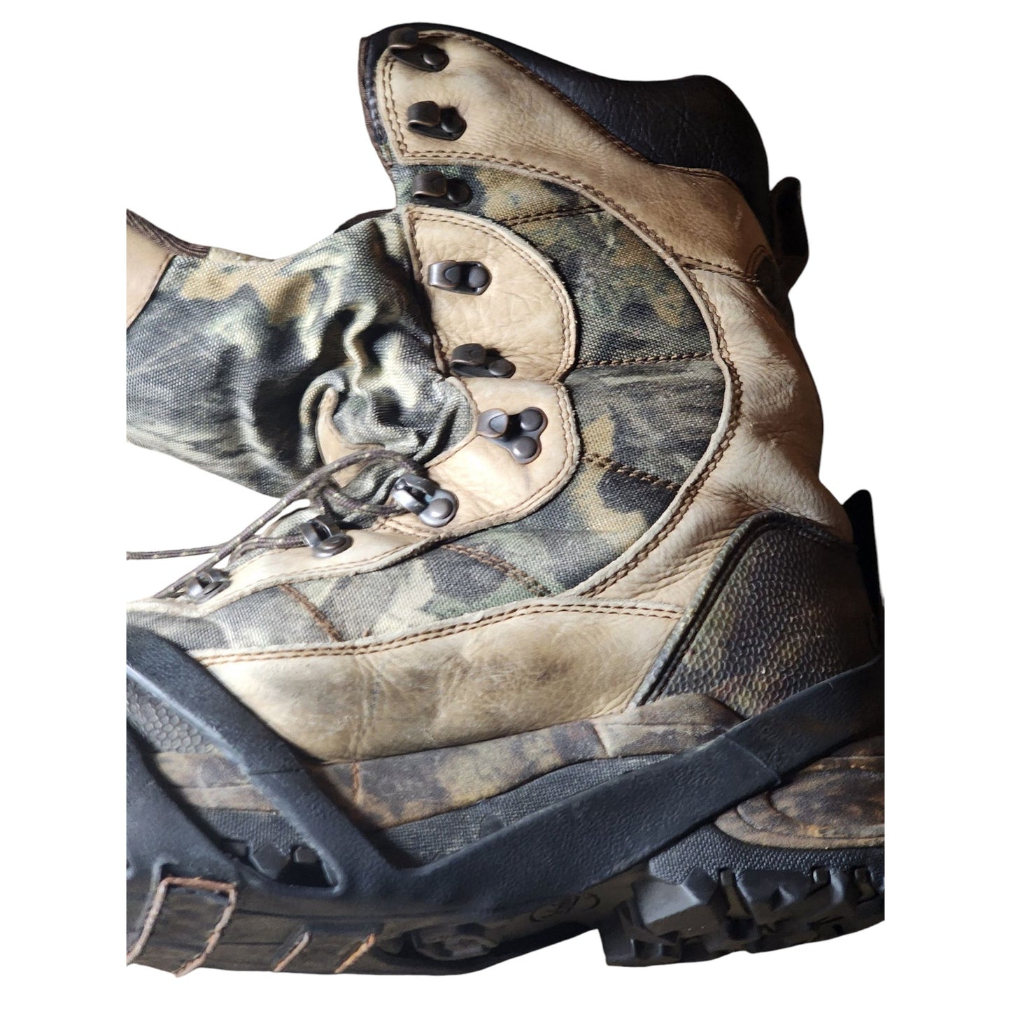 Cabelas Dry Plus Hunting Boots Mens 12D Waterproof Thinsulate Camo 83-0667