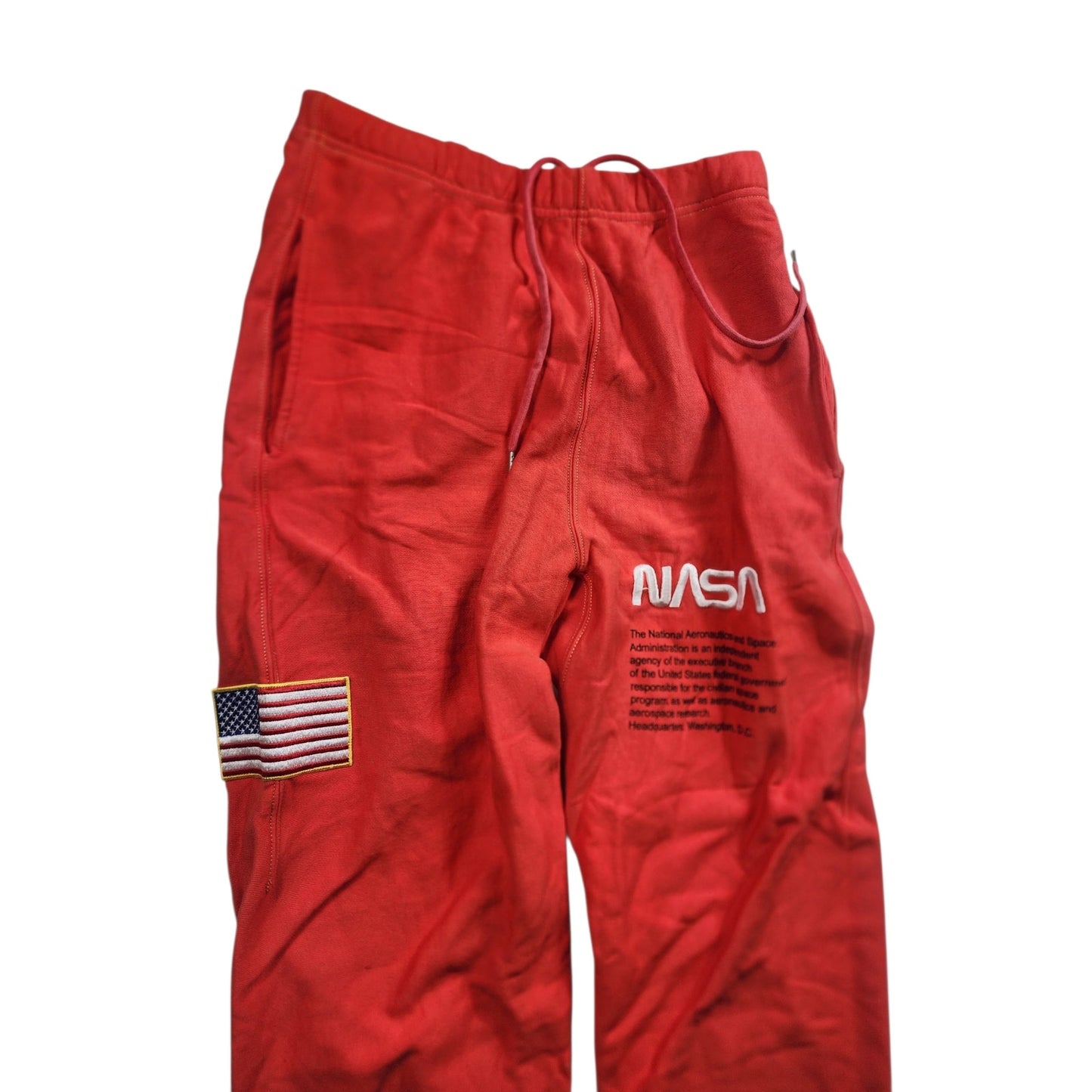 Heron Preston NASA Sweatpants Men Large Joggers USA Flag Space Streetwear Flight