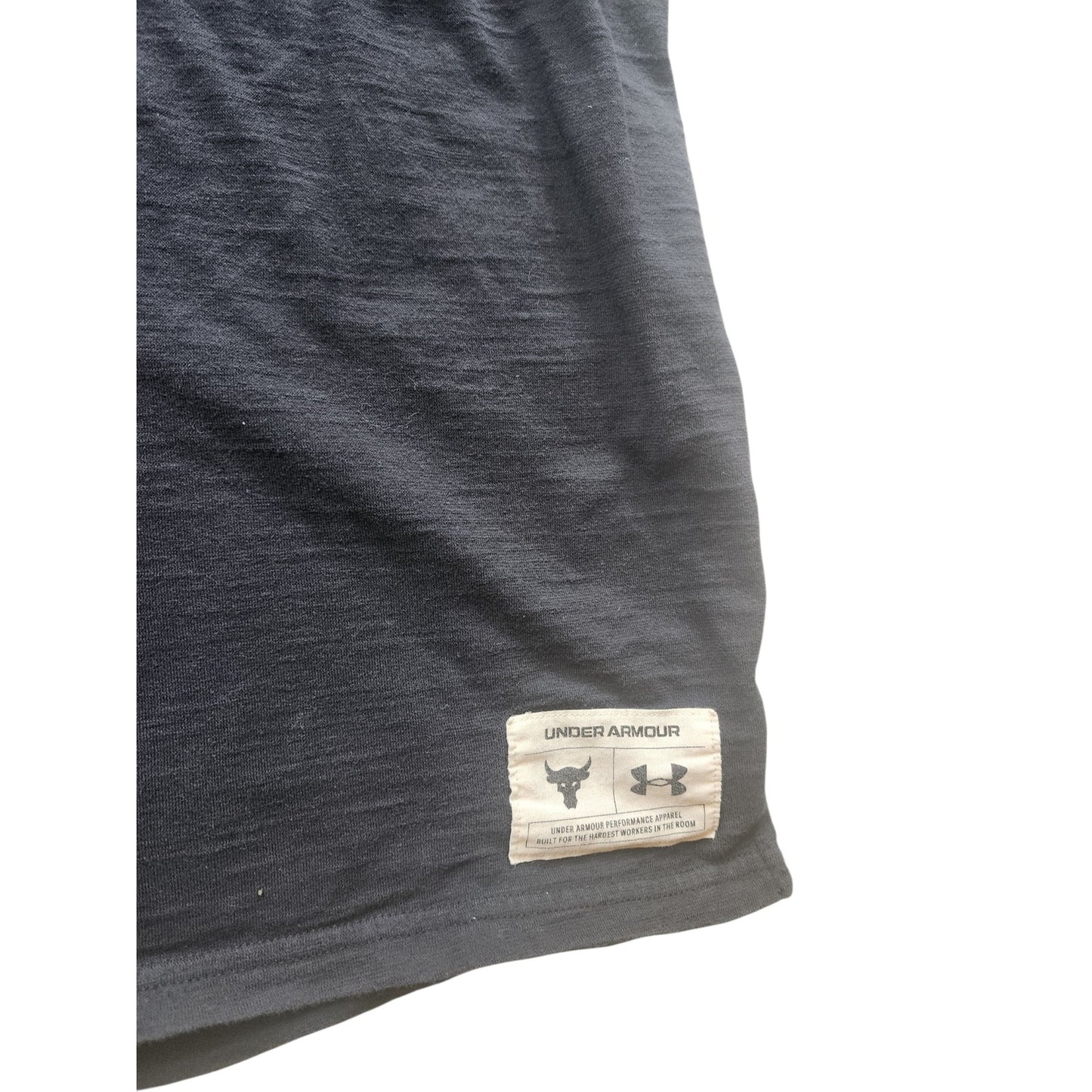 Under Armour Project Rock Hoodie Men XXL Bull Skull Graphic Short Sleeve Loose