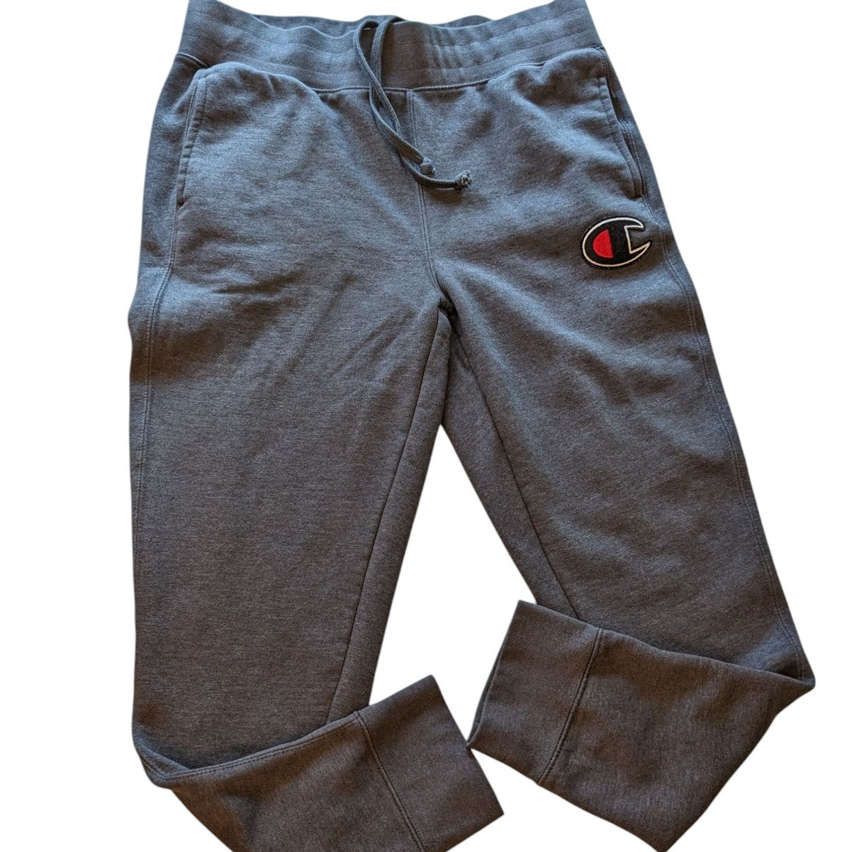 Champion Sweatpants Men Large Jogger Fleece Lined Athletic Logo Waist Drawstring