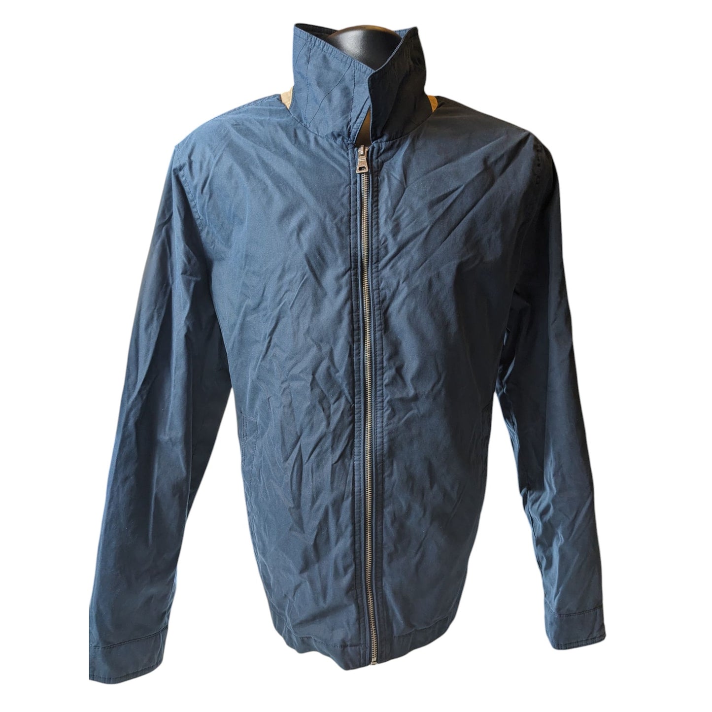 Black Rivet Jacket Men Large Lightweight Windbreaker Gingham Check Streetwear