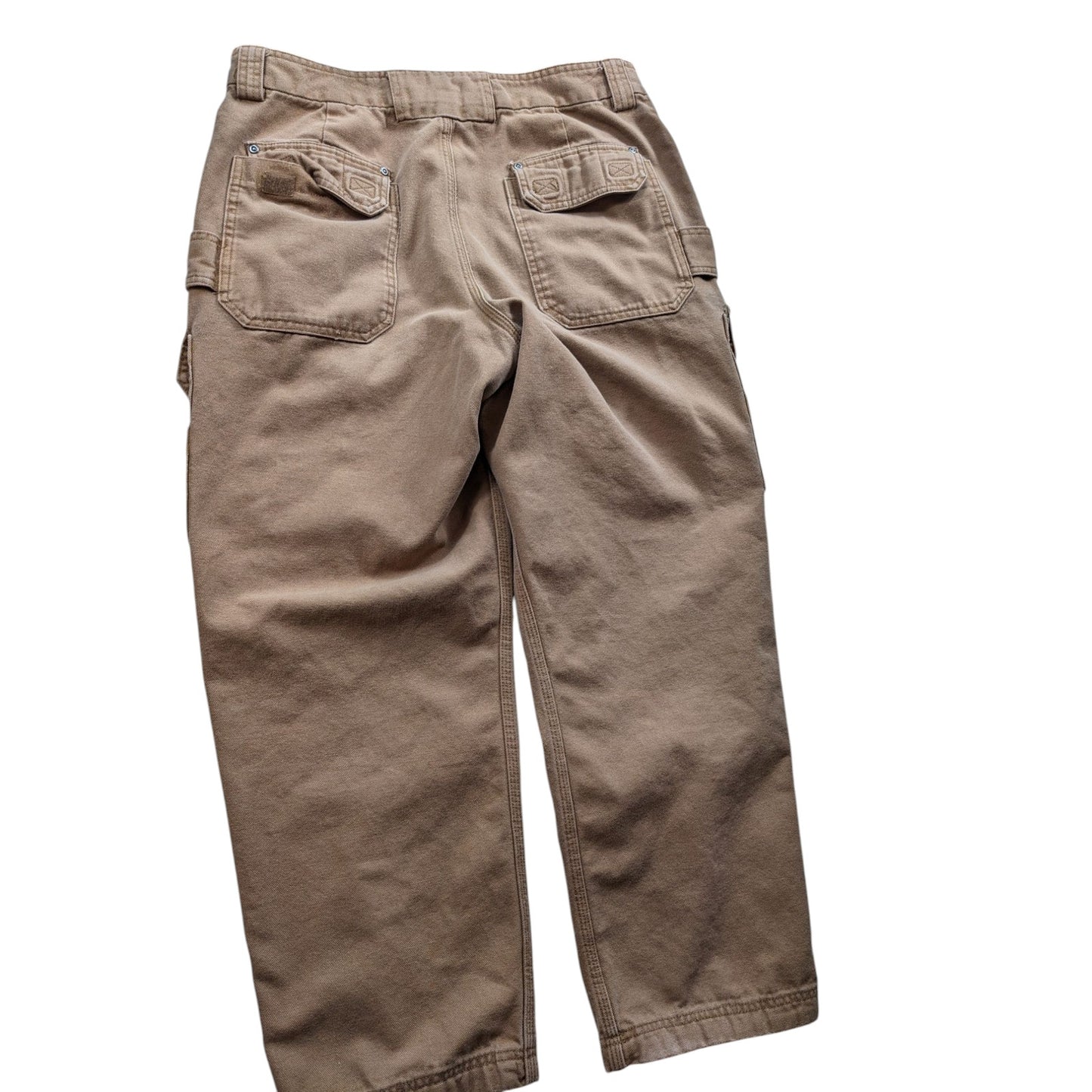 Duluth Trading Pants Mens 36x30 Cargo Heavy Duty Canvas Rugged Workwear Utility