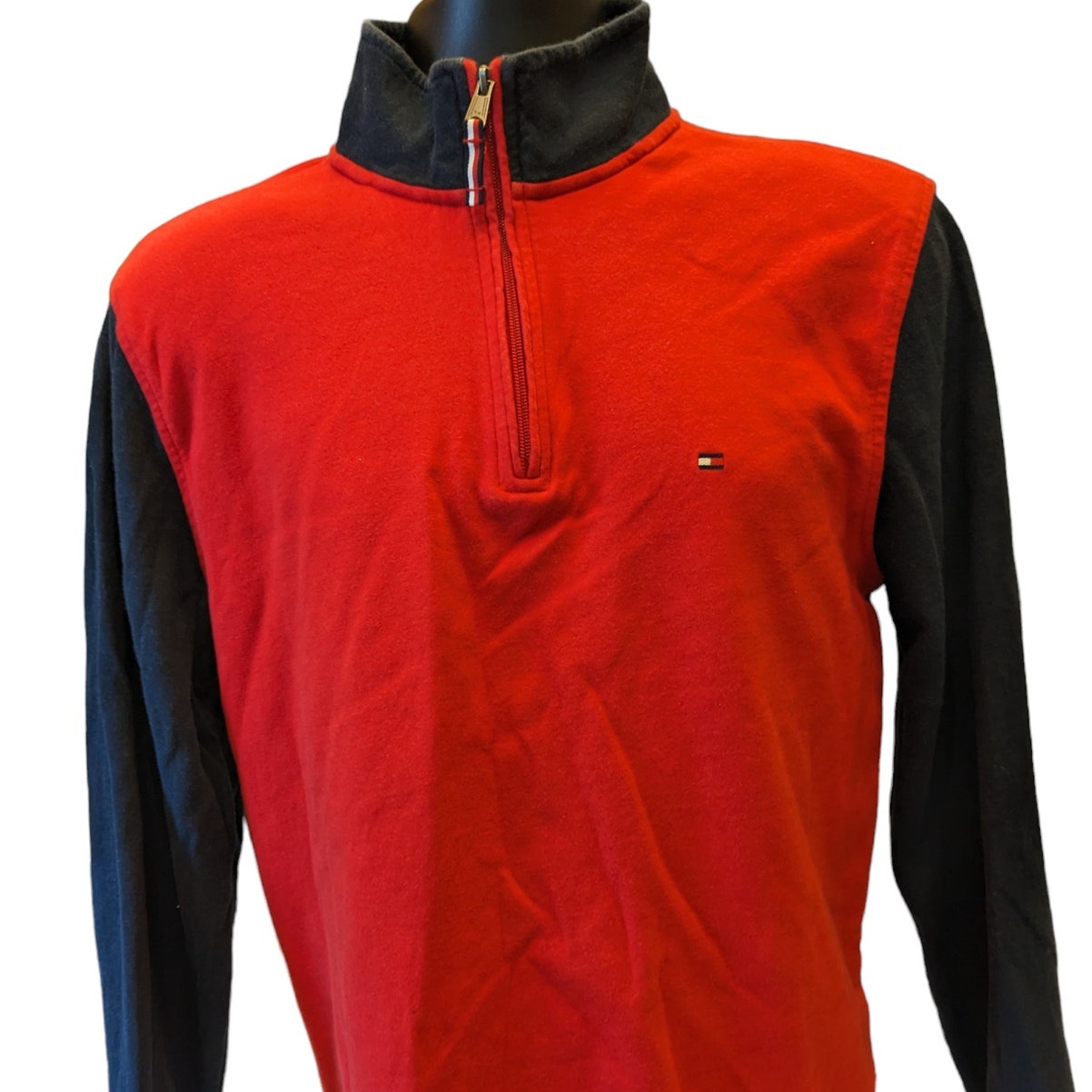 Tommy Hilfiger Pullover Sweater Mens Large Sweatshirt Classic Preppy Colorblock