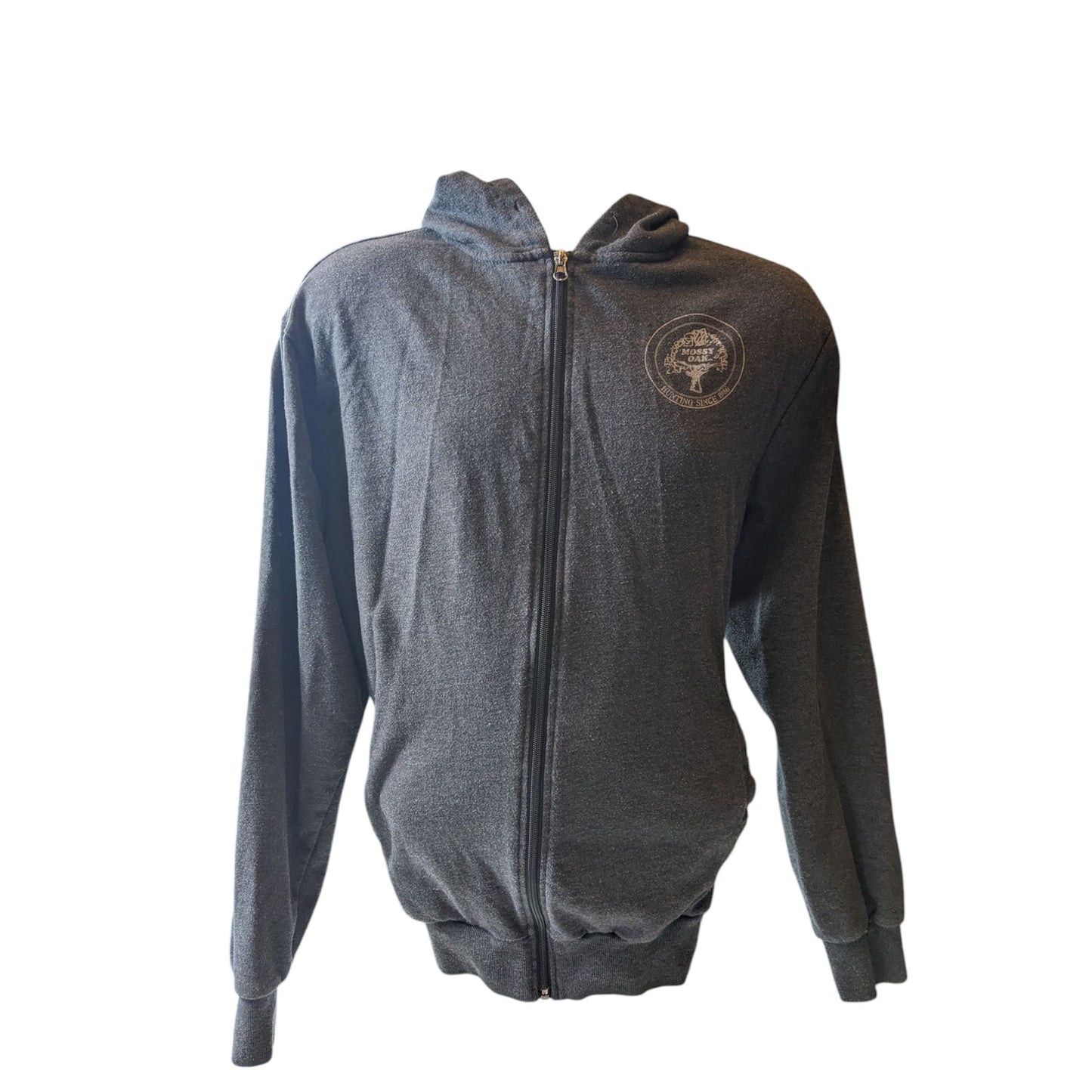 Mossy Oak Hoodie Men Large Camo Zip Outdoor Pullover Jacket Hiking Sweatshirt