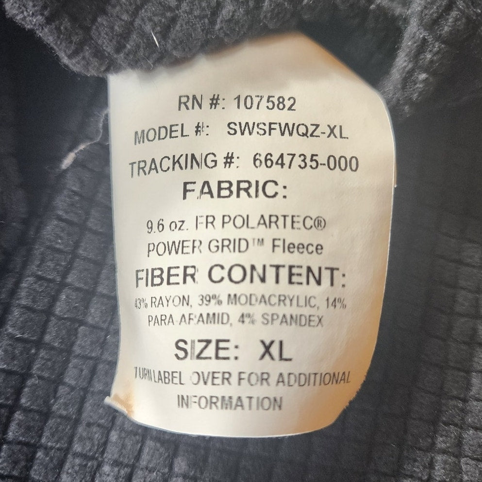 DRIFIRE Polartec Power Grid Fleece Pullover Men XL Flame Resistant USA Made Long