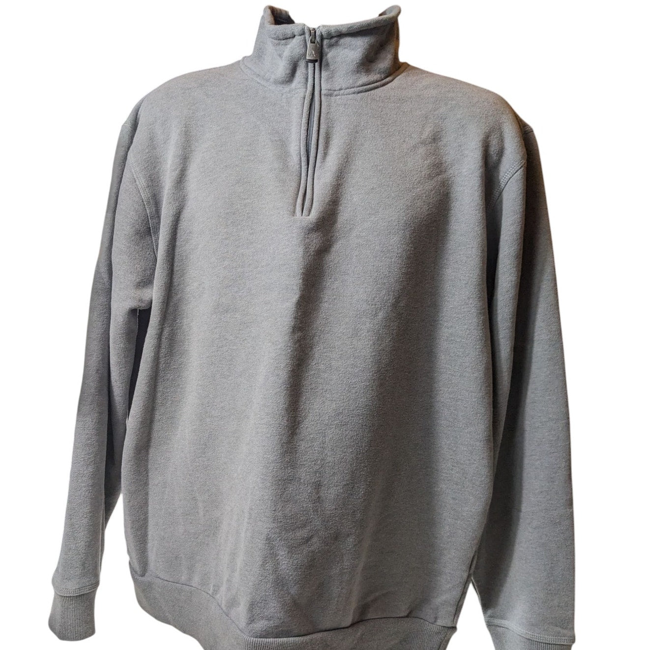 Arrow Sweatshirt Mens XL Quarter Zip Pullover Gray Fleece Lined Casual Classic