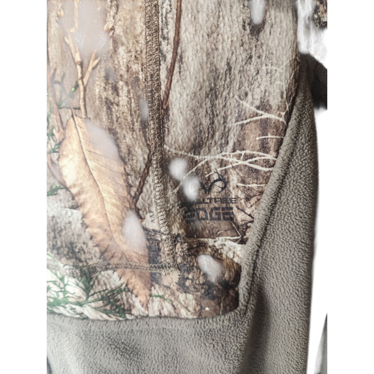 Magellan Outdoors Mens Large Realtree Edge Camo Zip Fleece Jacket Hunting Hiking
