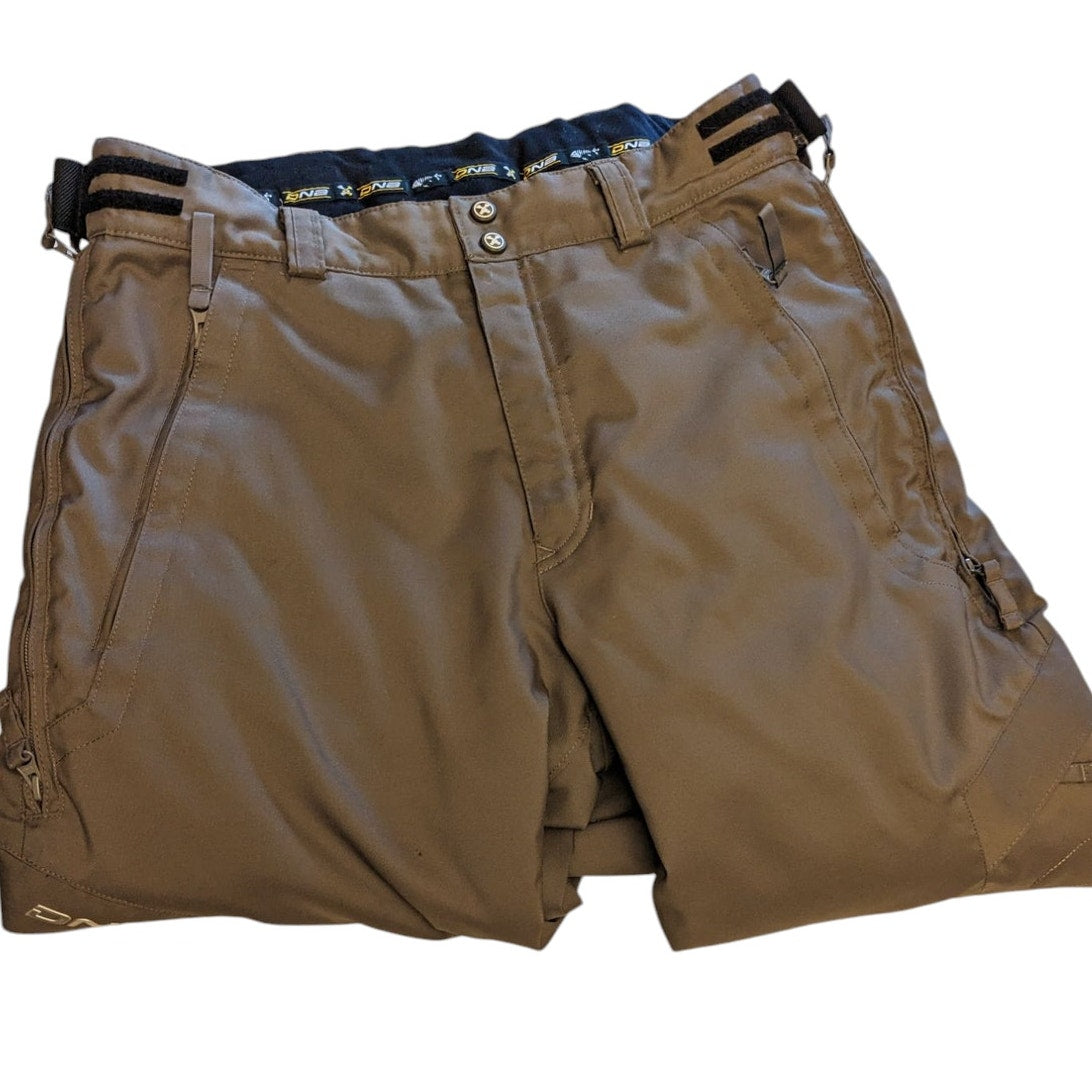 DNA Mens Ski Pants Size 36 Brown Waterproof Snowboarding Insulated