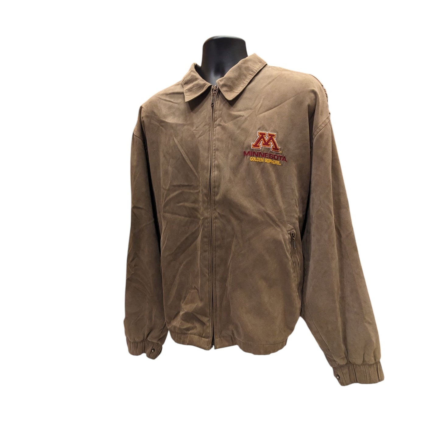 Vintage Minnesota Golden Gophers Men 2XL Jacket Active Zip Bomber Collegiate