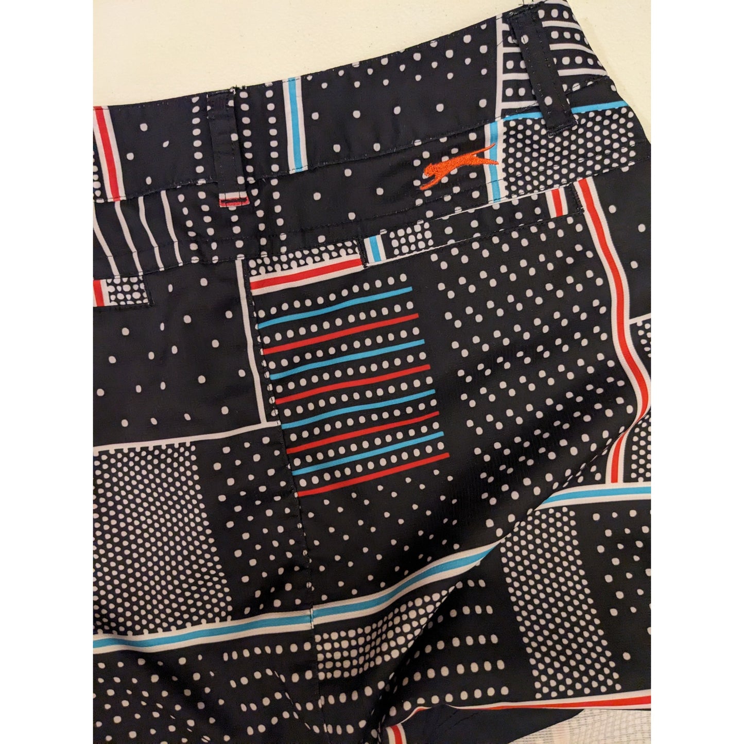 Slazenger Golf Shorts Womens 4 Skorts Activewear Geometric Belt Loop Athleisure