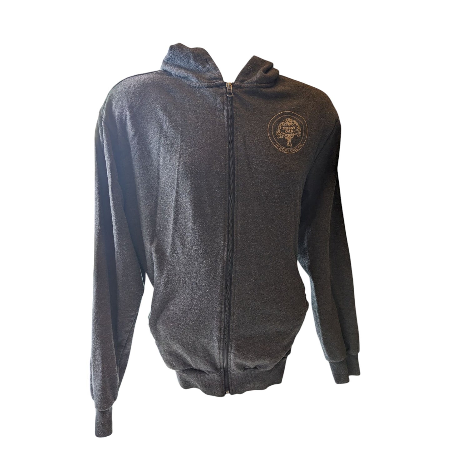 Mossy Oak Hoodie Men Large Camo Zip Outdoor Pullover Jacket Hiking Sweatshirt