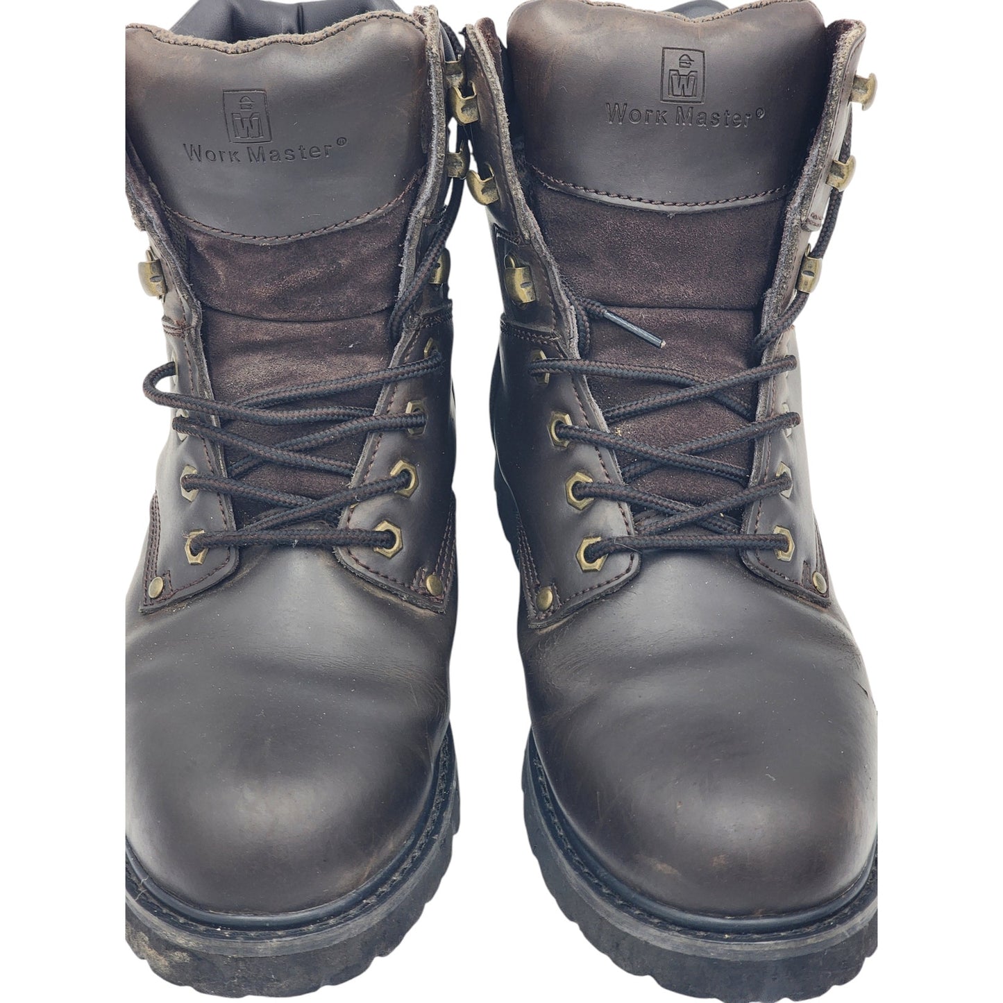 Work Master Boots Mens 9M Leather Workwear Steel Toe Durable Industrial Safety