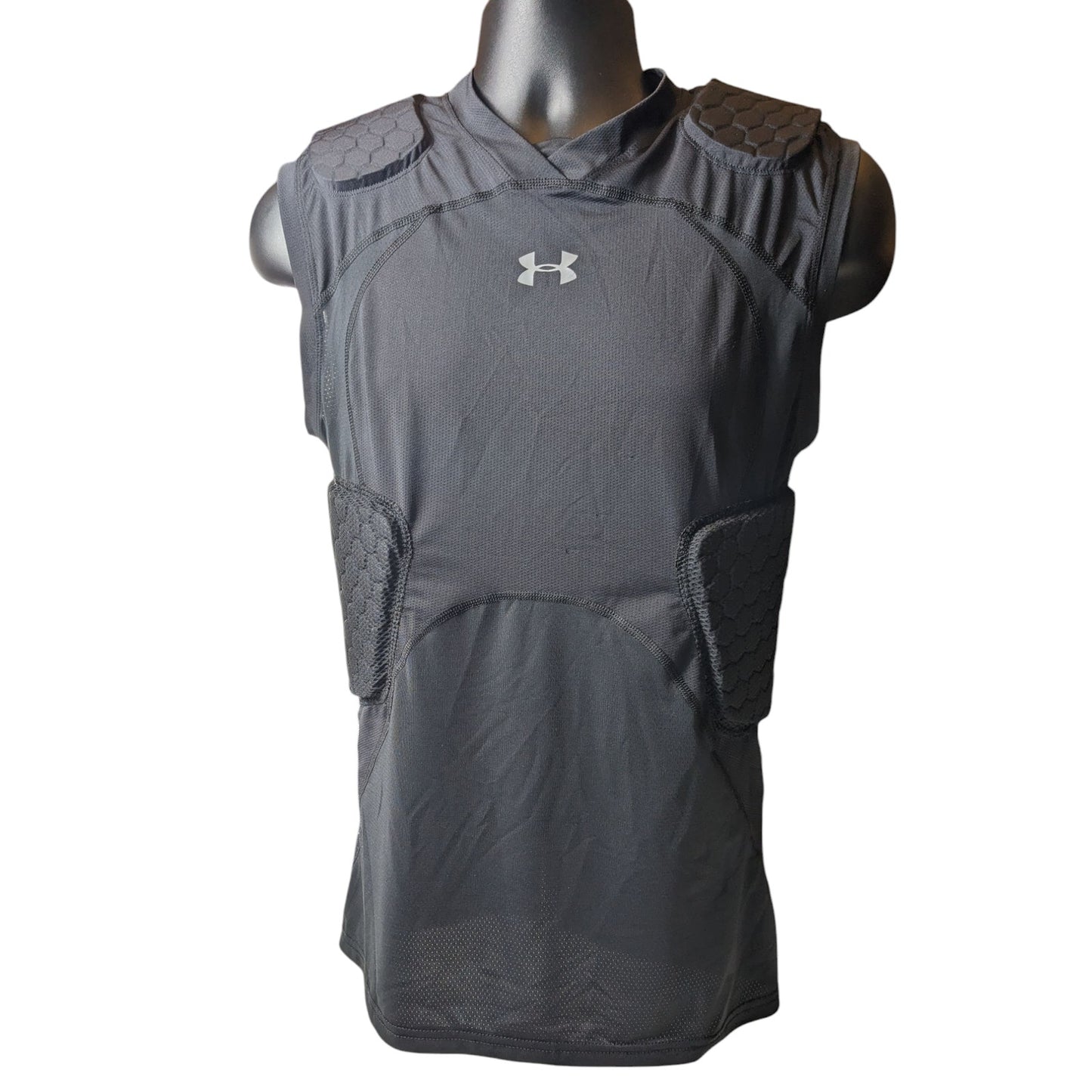 Under Armour Gameday Vest Men Large Padded Compression Hex Football Lacrosse