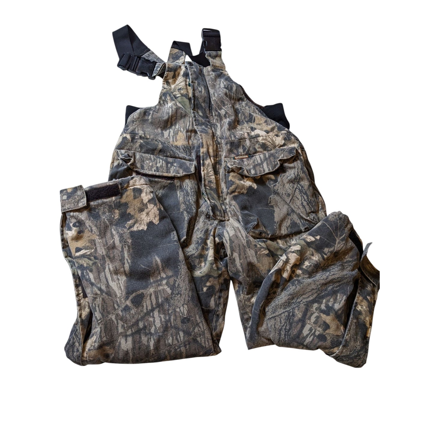 Remington Camo Insulated Overalls Men Large Mossy Oak Tree Hunting Snow Bibs