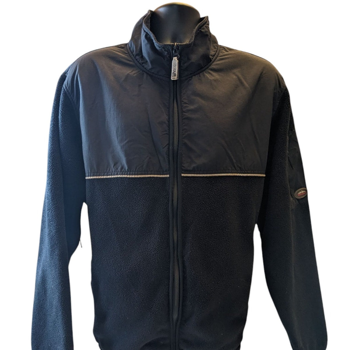 Eddie Bauer Polartec Fleece Jacket Men XXL Zip Outdoor WindPro Hiking Sweatshirt