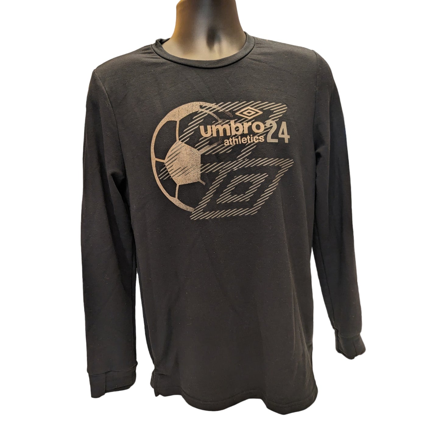 Umbro Athletic 24 Sweatshirt Men XL Black Long Sleeve Soccer Activewear Pullover