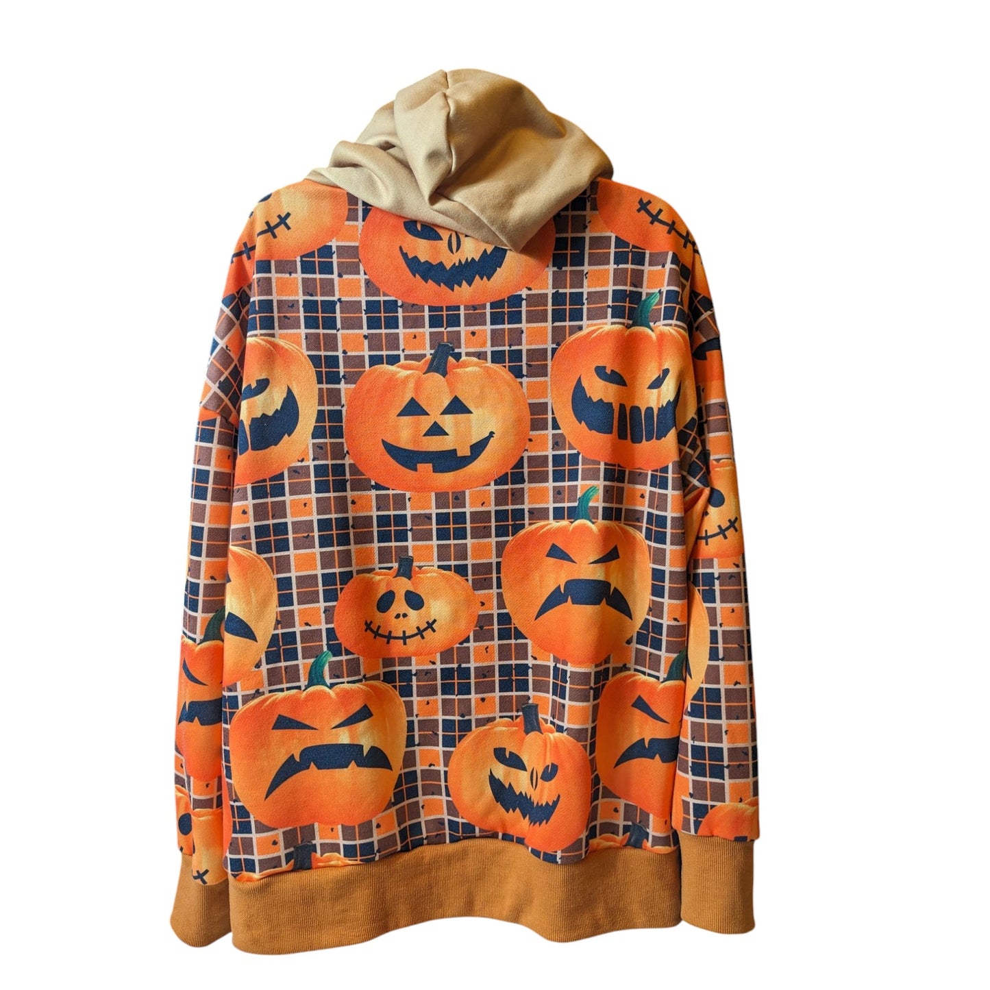 Misslook Halloween Hoodie Womens XL Pumpkin Jack O Lantern Pullover Sweatshirt