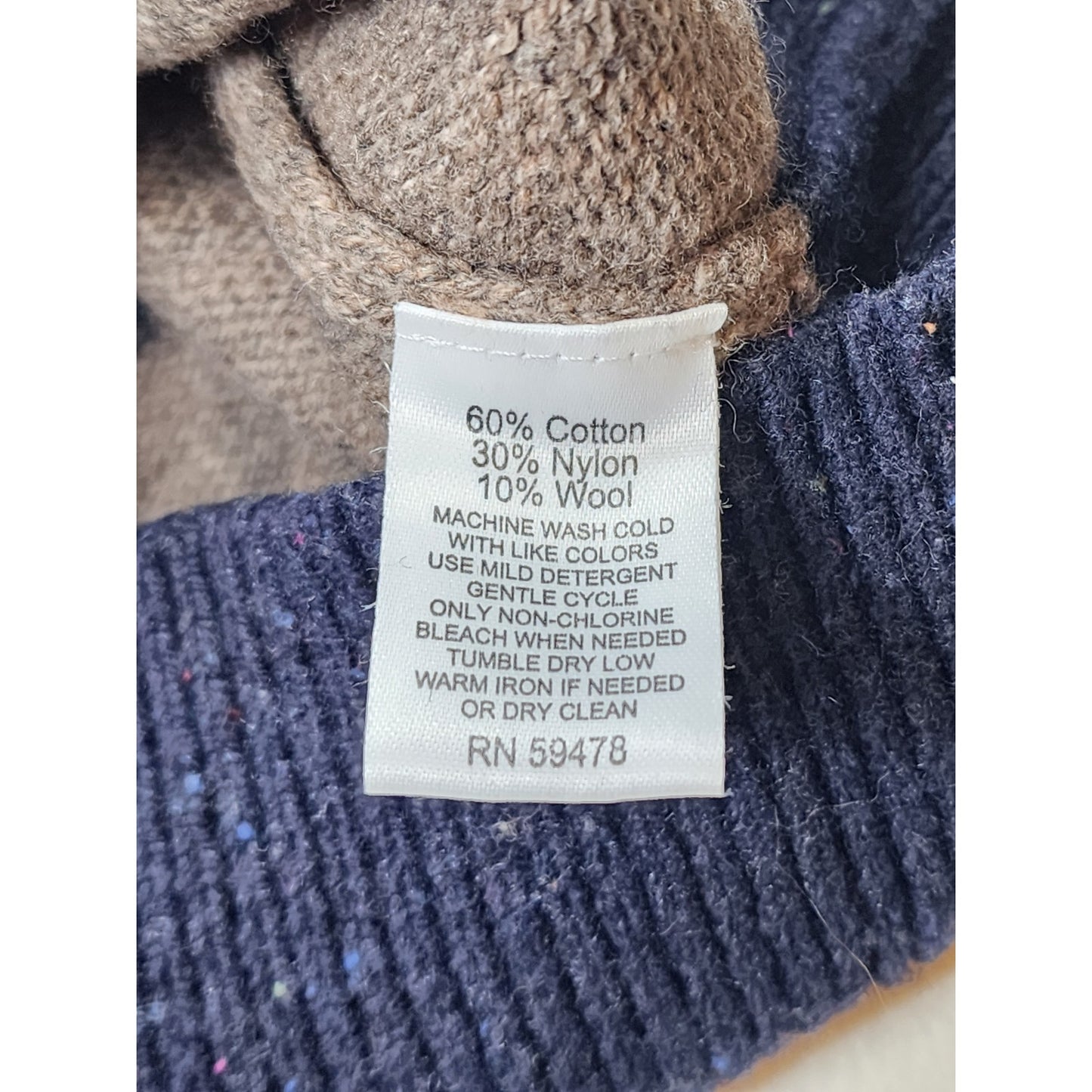 Grayson & Dunn Sweater Small Slim Medium Henley Pullover Wool Blend Button Neck