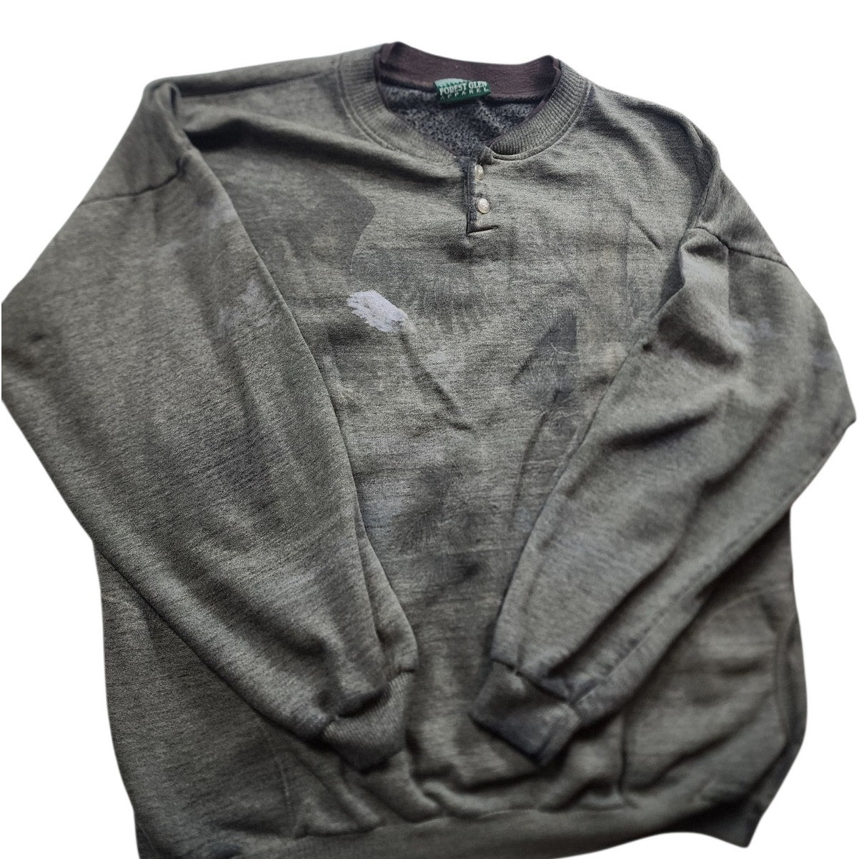 Forest Glen Henley Shirt XL Long Sleeve Sweater Eagle Wildlife Pullover Vintage