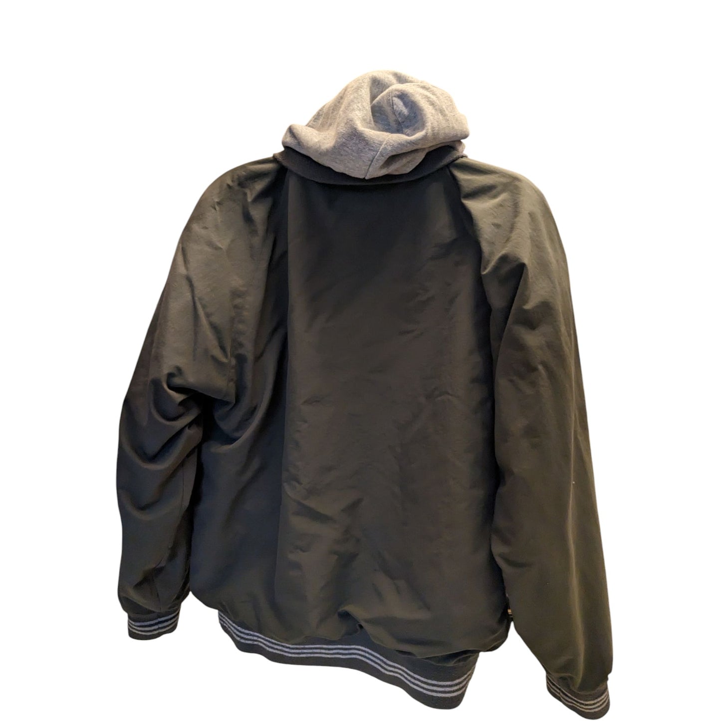 Guide Series Hooded Jacket Mens 2XLT Green Gray Zip Snap Fleece Hoodie Outdoor