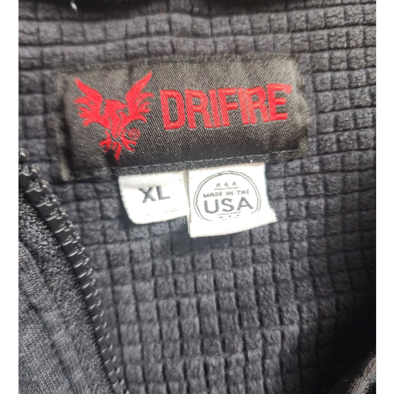 DRIFIRE Polartec Power Grid Fleece Pullover Men XL Flame Resistant USA Made Long