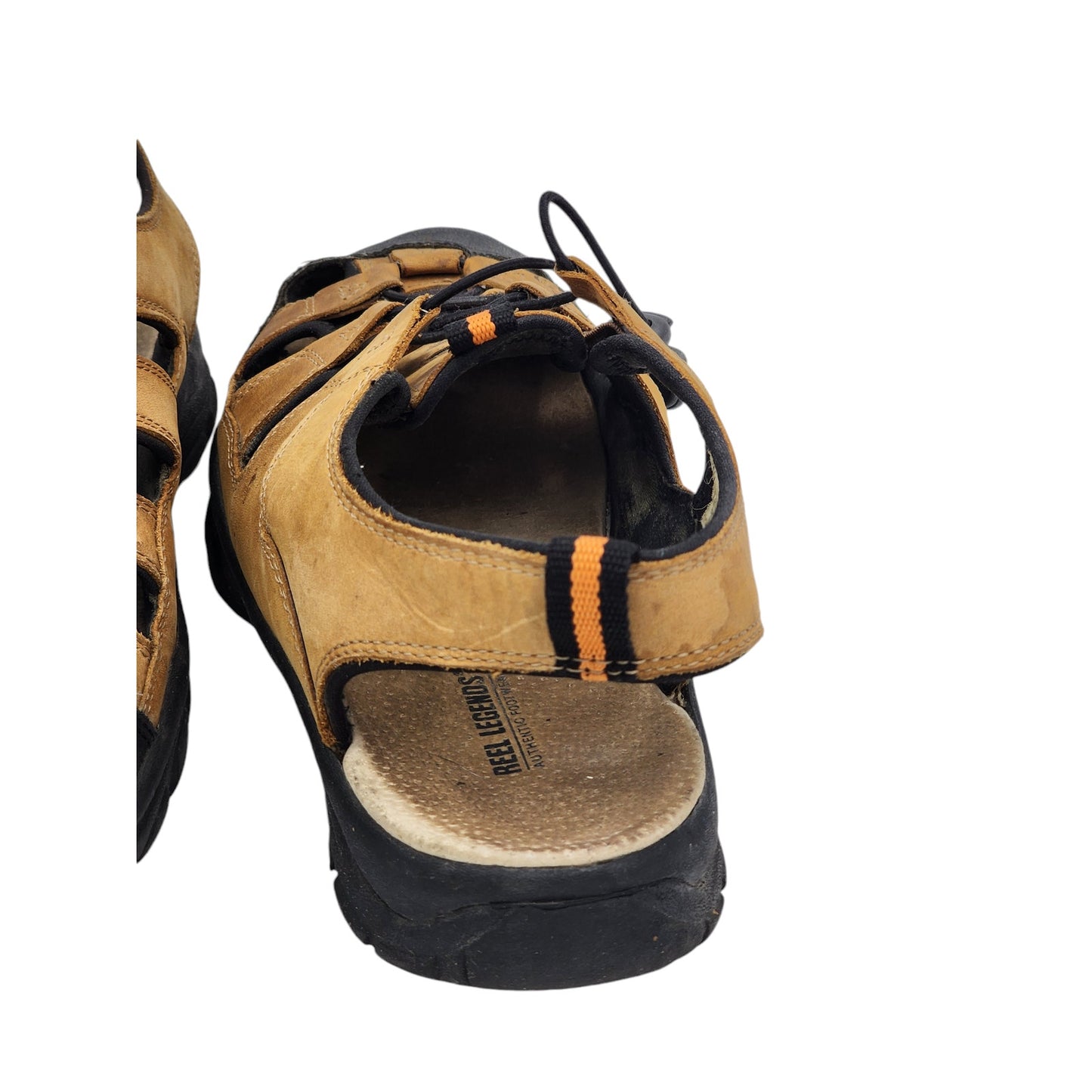 Reel Legends Sandals Fisherman Mens Size 9M Wolf Leather Outdoor Adjustable