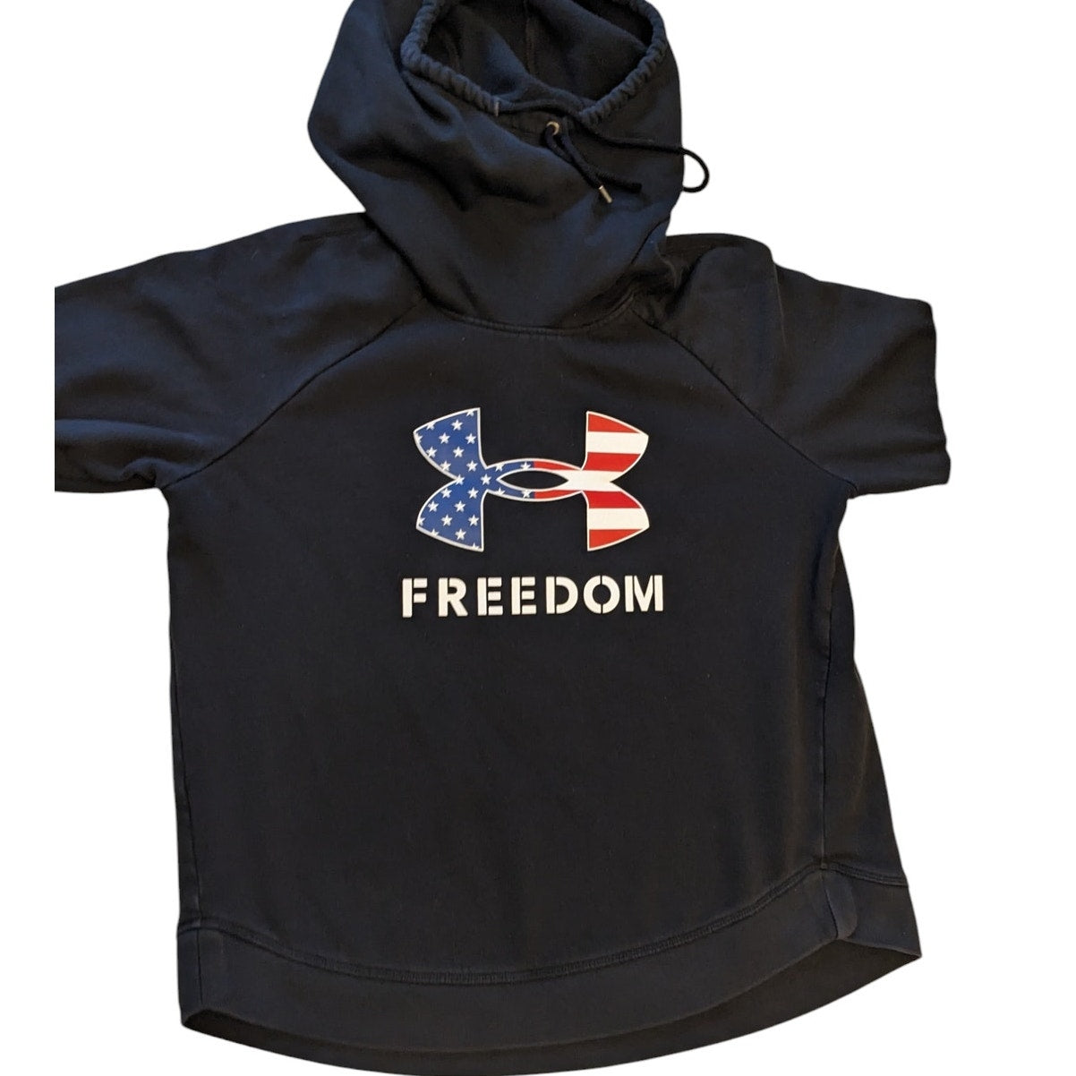 Under Armour Freedom Rival Hoodie Womens Large American Flag Patriotic USA