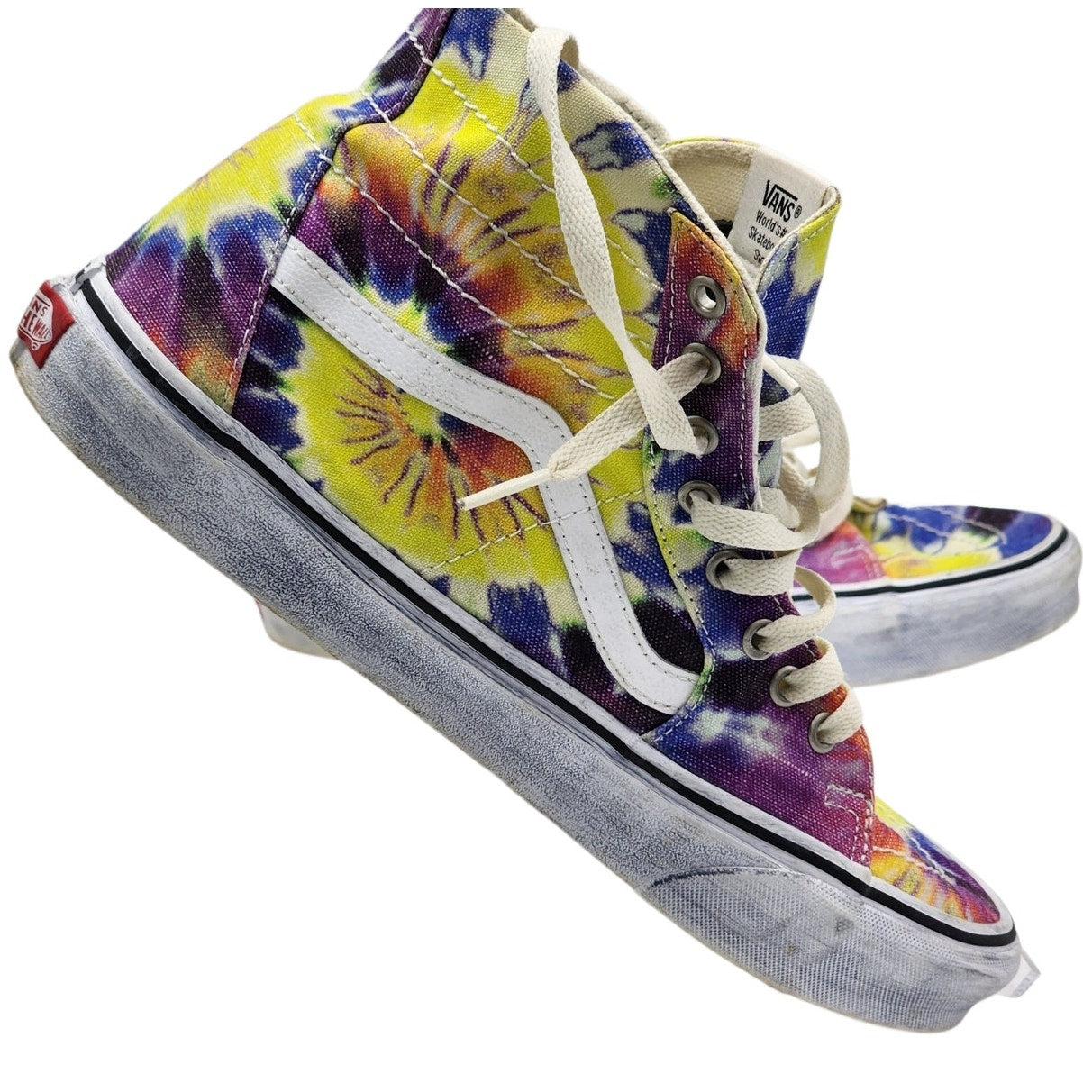 VANS Sk8 Hi Shoes Mens 11 Womens 12.5 Colorful Tie Dye High Tops Skate Sneakers