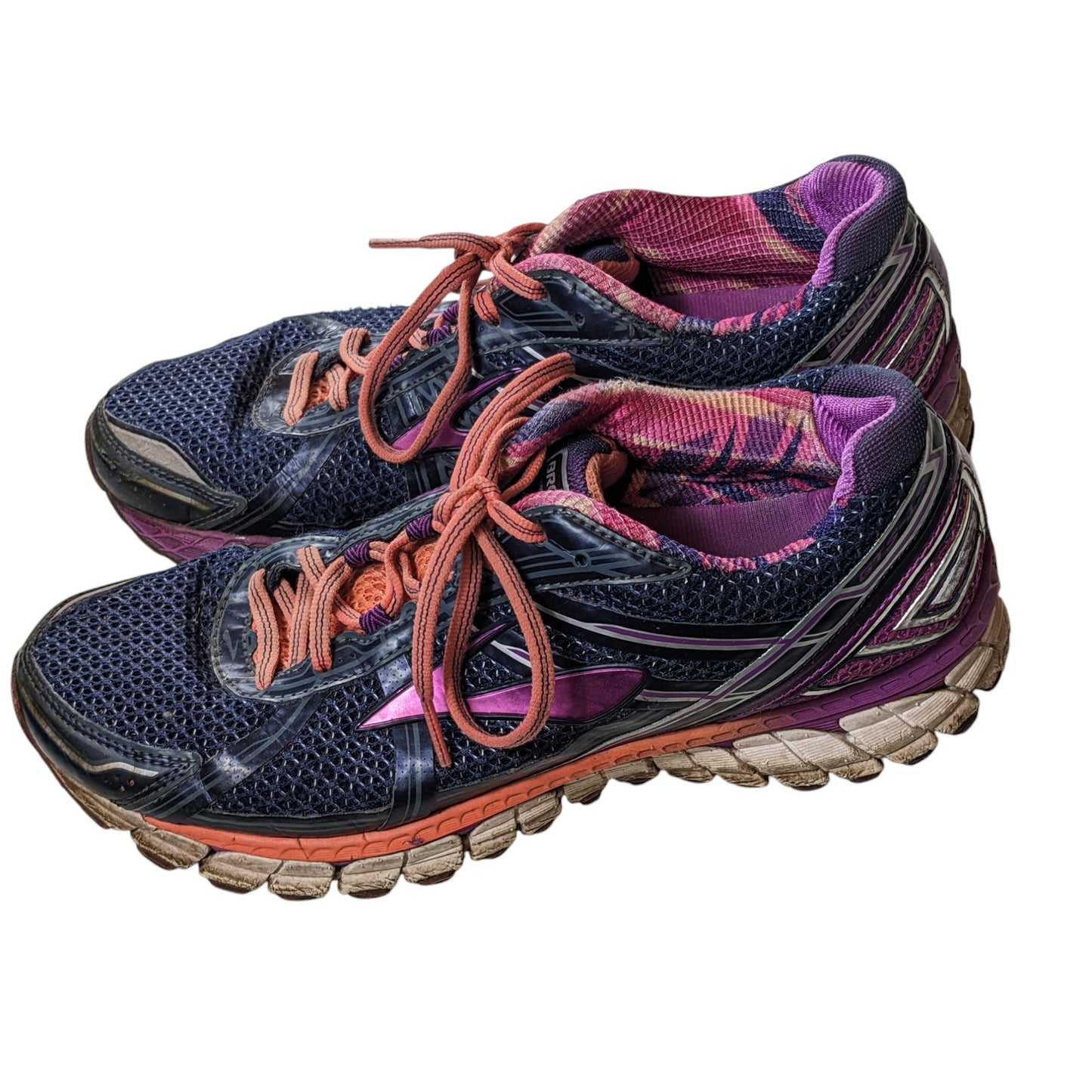 Brooks GTS Running Shoes Women Size 10.5M Blue Pink Trail Sneakers Fitness ST