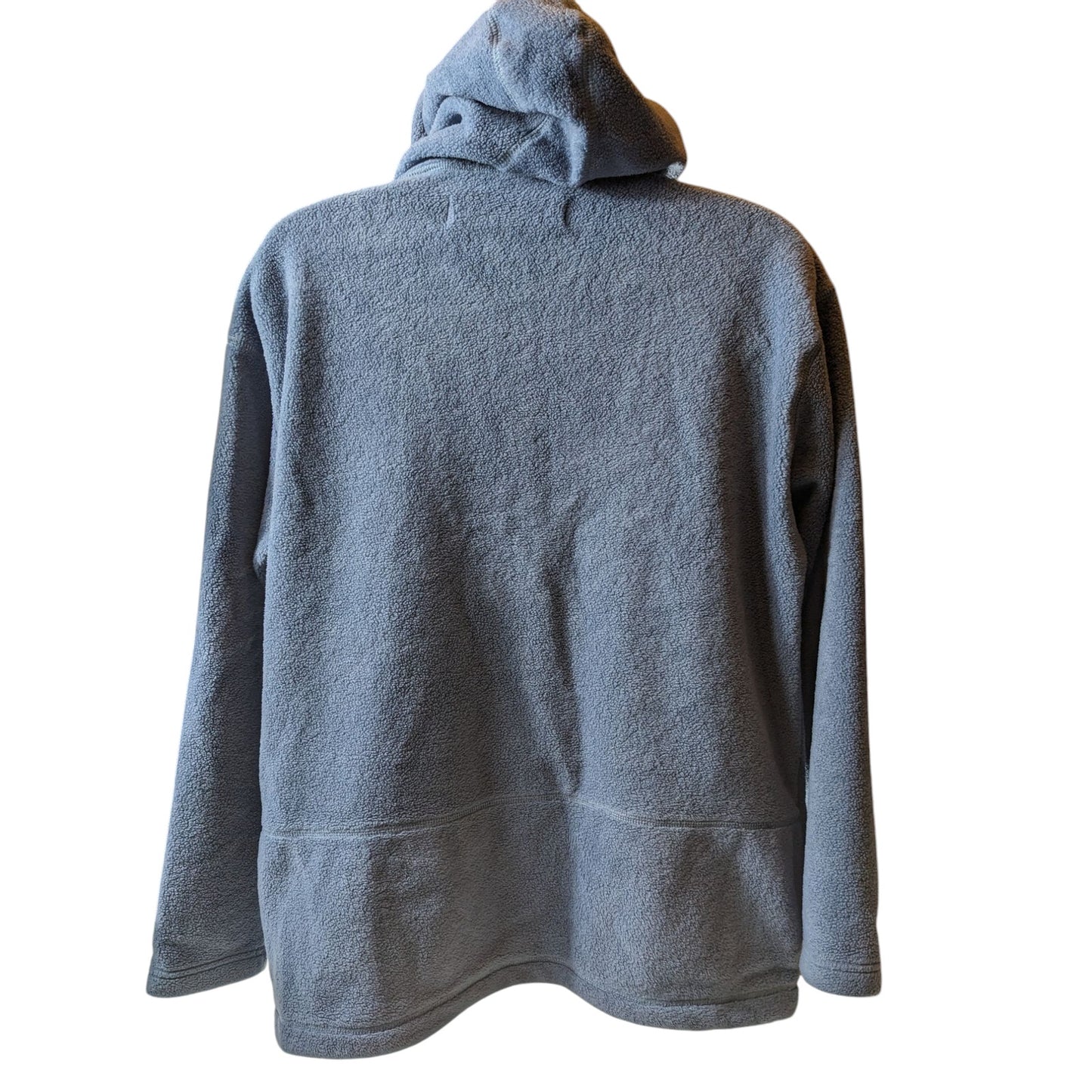 Perry Ellis Hoodie Mens Large Fleece Pullover Jacket Blue Zip Pockets Sweatshirt