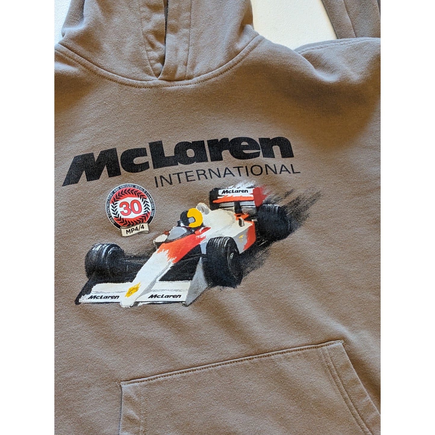 McLaren International Hoodie Mens Small Womens Medium Racing Car F1 Sweatshirt