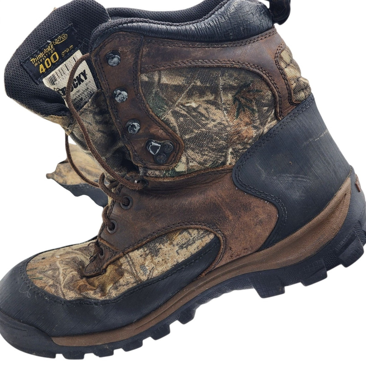 Rocky Boots Men 9 Waterproof Camo 400g Thinsulate Hunting Hiking FQ0004754