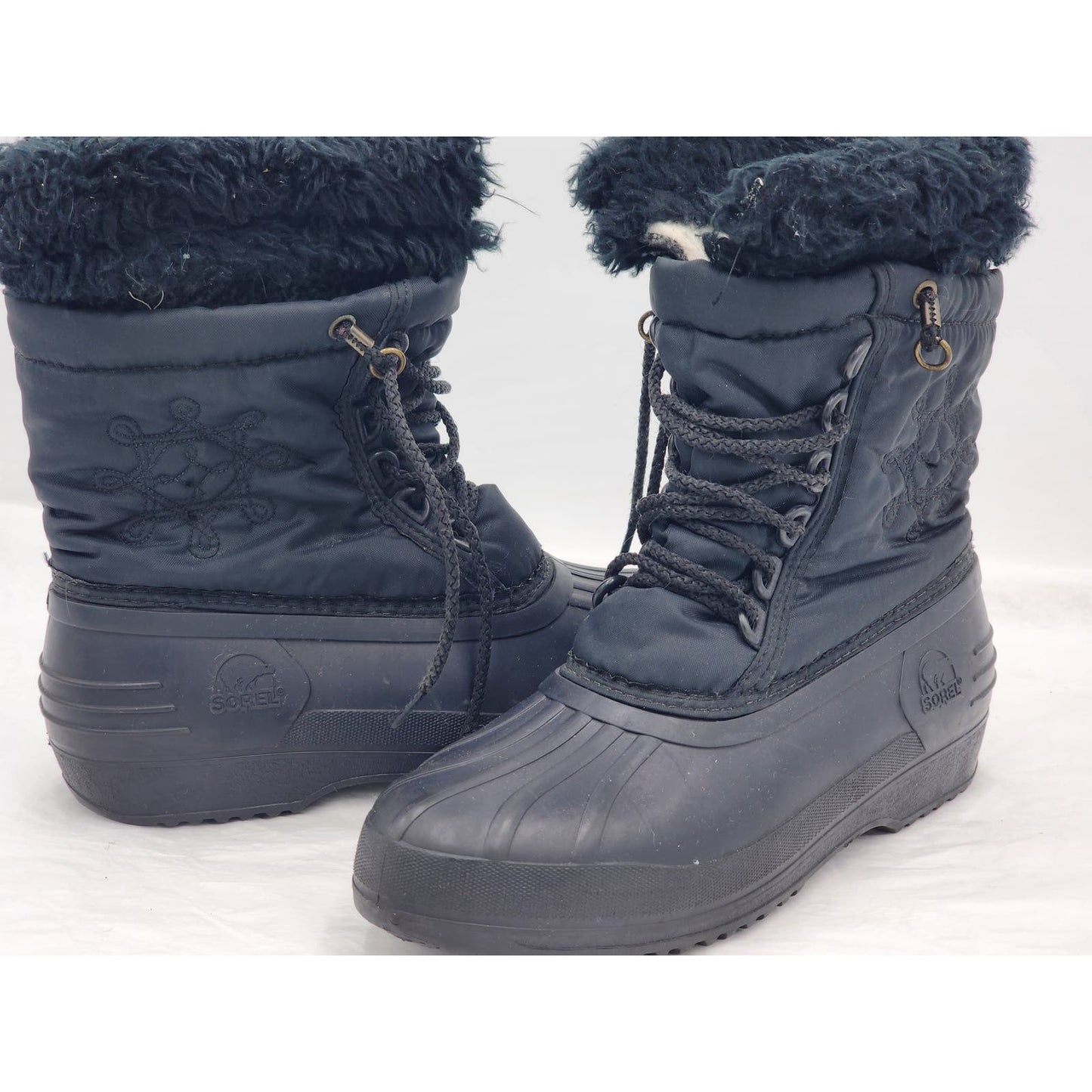 Sorel Boots Womens 8 Insulated Winter Black Snow Cold Weather Warm Waterproof