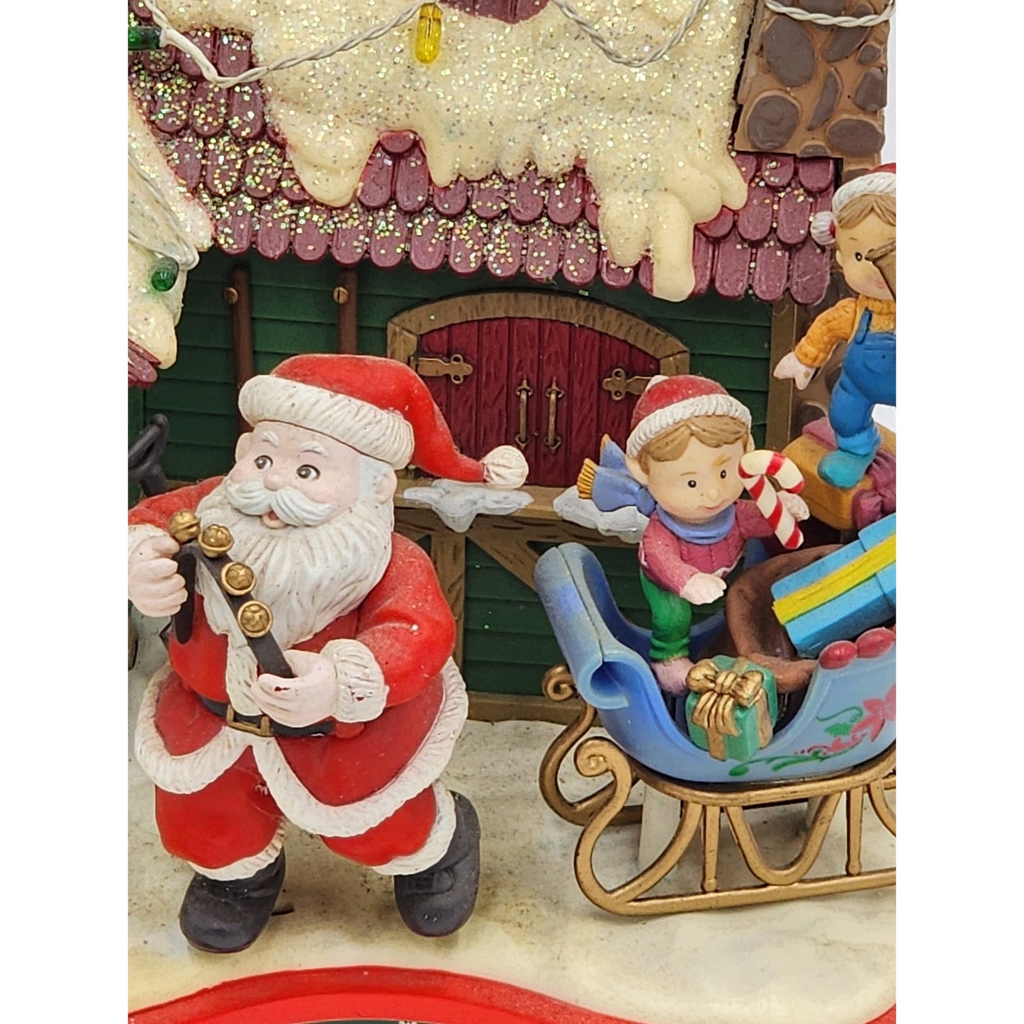 Lustre Fame Santa Claus Coming To Town Animated Music Box Holiday Vintage 1995