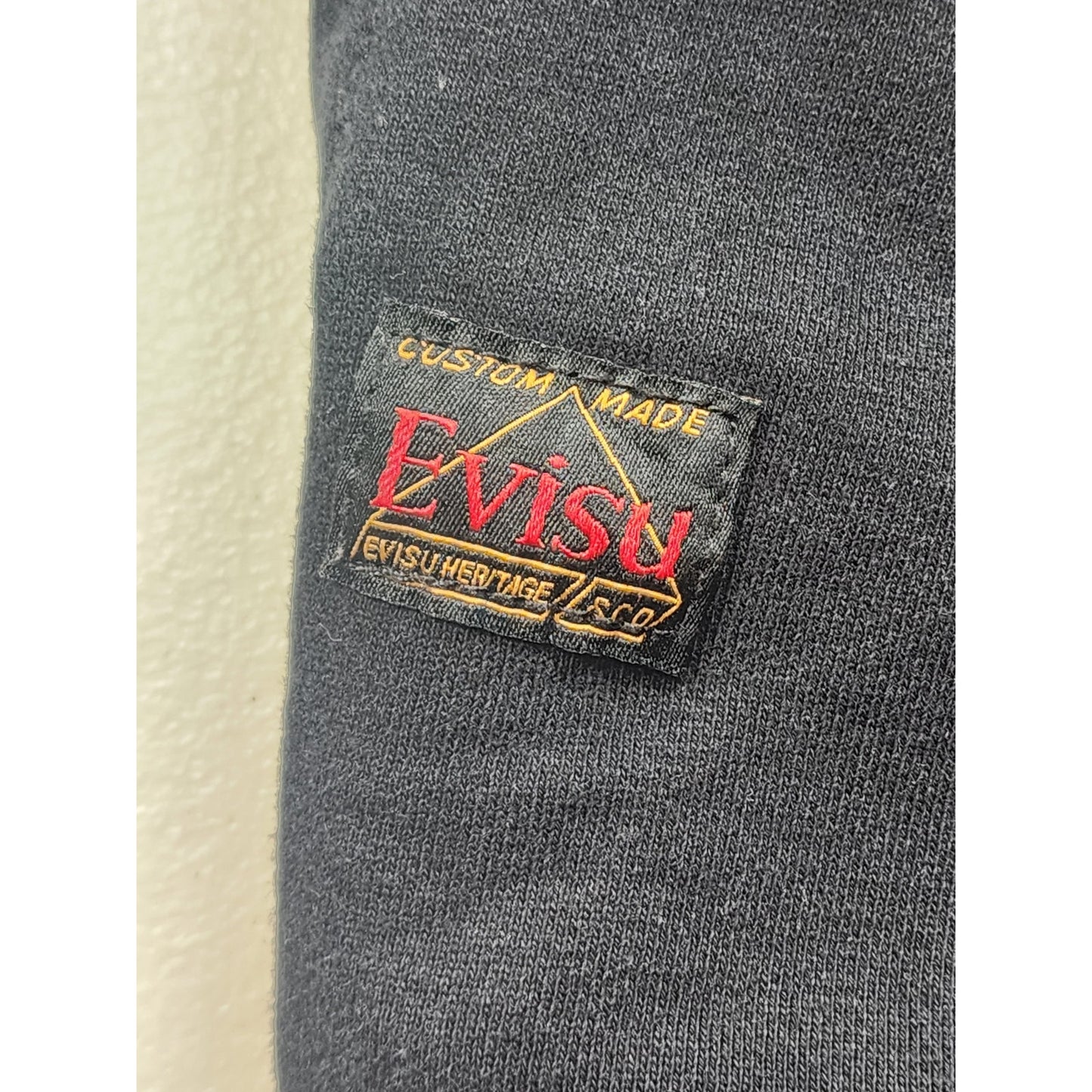 EVISU Heritage Custom Made Sweatpants Men Medium Logo Joggers Streetwear Graphic