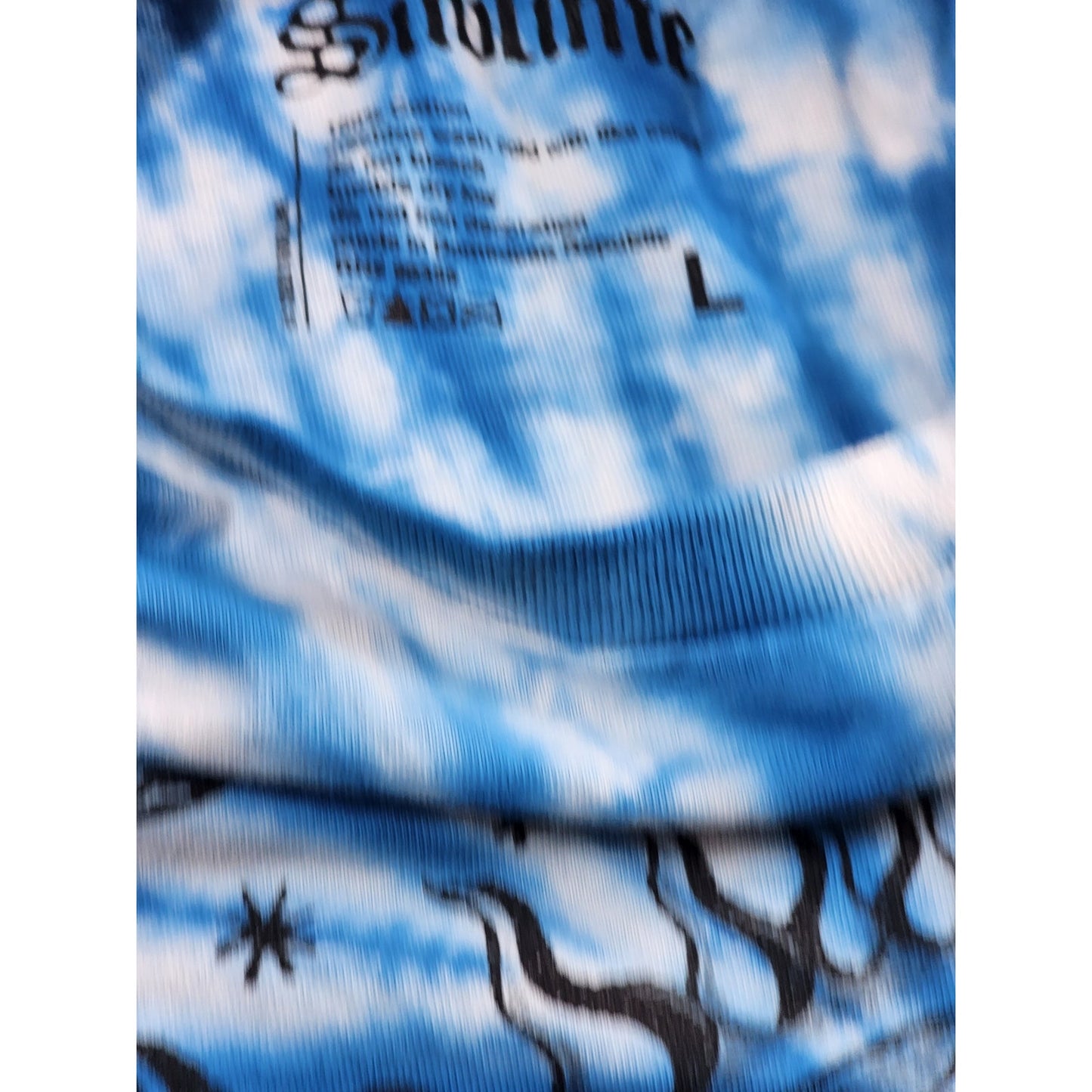 Sublime T Shirt Blue Tie Dye Sun Face Graphic Mens Large Vintage Rock Band Tee