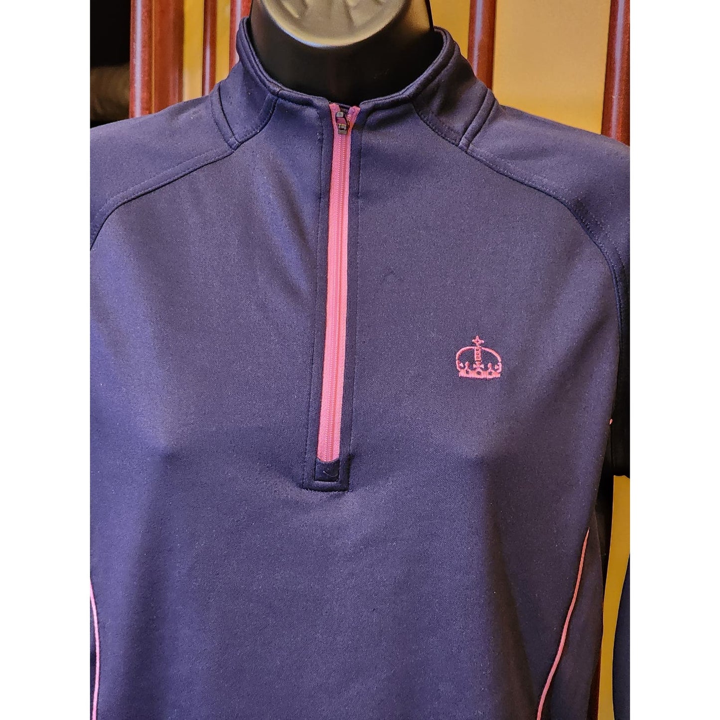 Ascot Athletic Womens Size 10 Half Zip Performance Pullover Long Sleeve Sporty