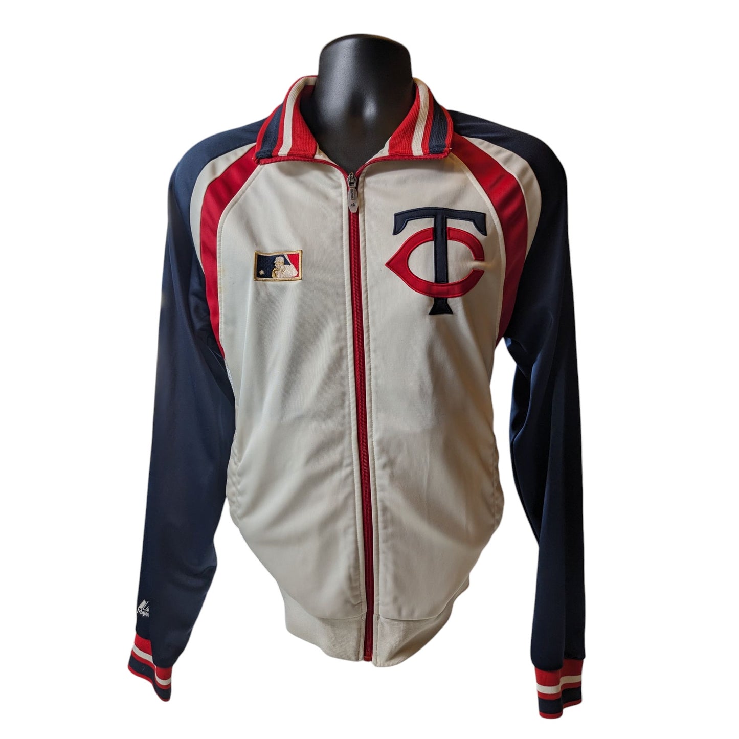 Cooperstown Collection Track Jacket Men Medium Minnesota Twins Zip Retro Vintage