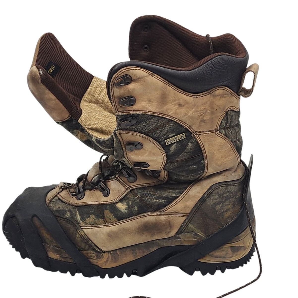 Cabelas Dry Plus Hunting Boots Mens 12D Waterproof Thinsulate Camo 83-0667