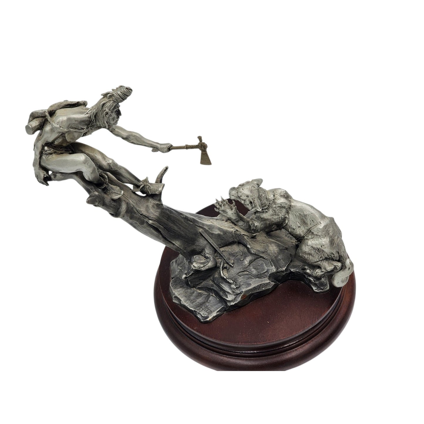 Chilmark Gros Ventre Moment of Truth Michael Boyett 82 Pewter Sculpture Western