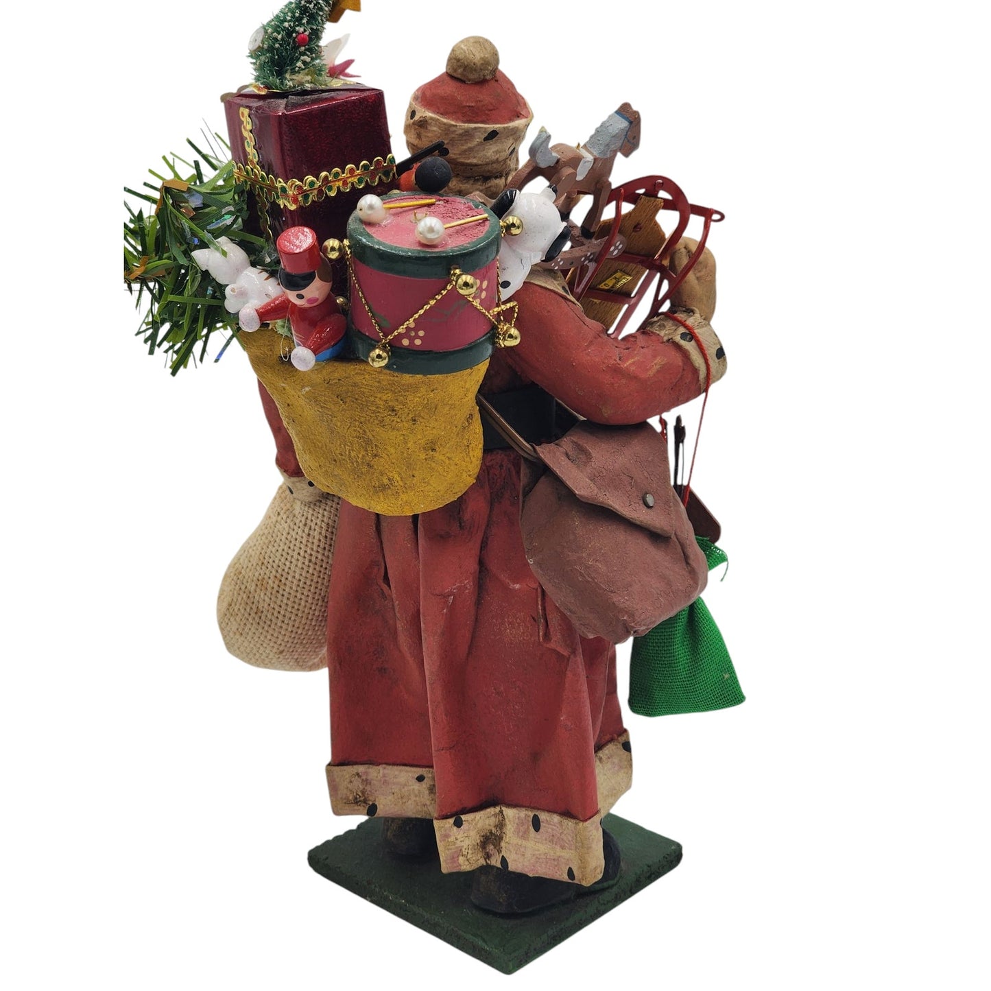 Vintage Italian Santa Figurine Italy HandPainted Old World Christmas Decor 10"