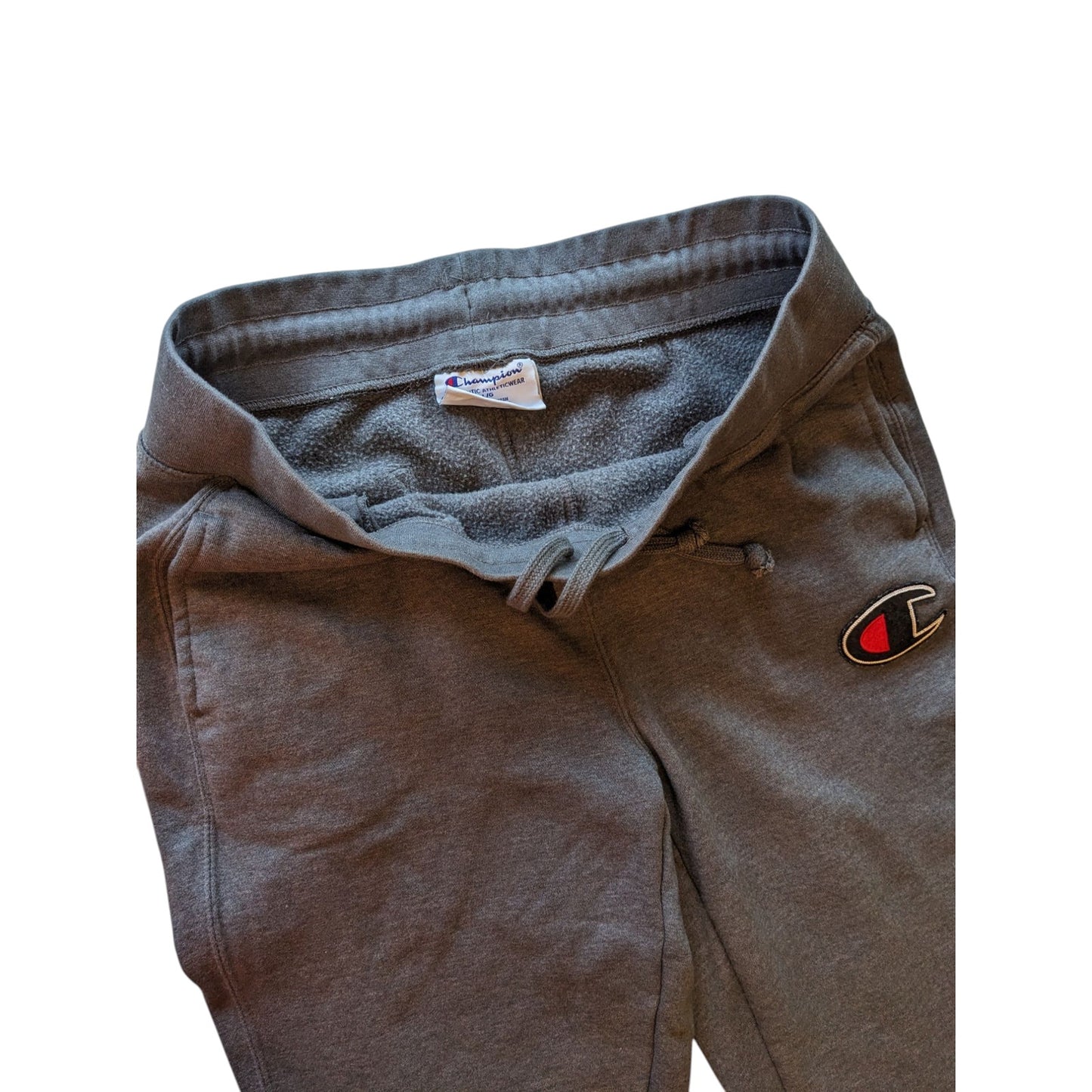 Champion Sweatpants Men Large Jogger Fleece Lined Athletic Logo Waist Drawstring