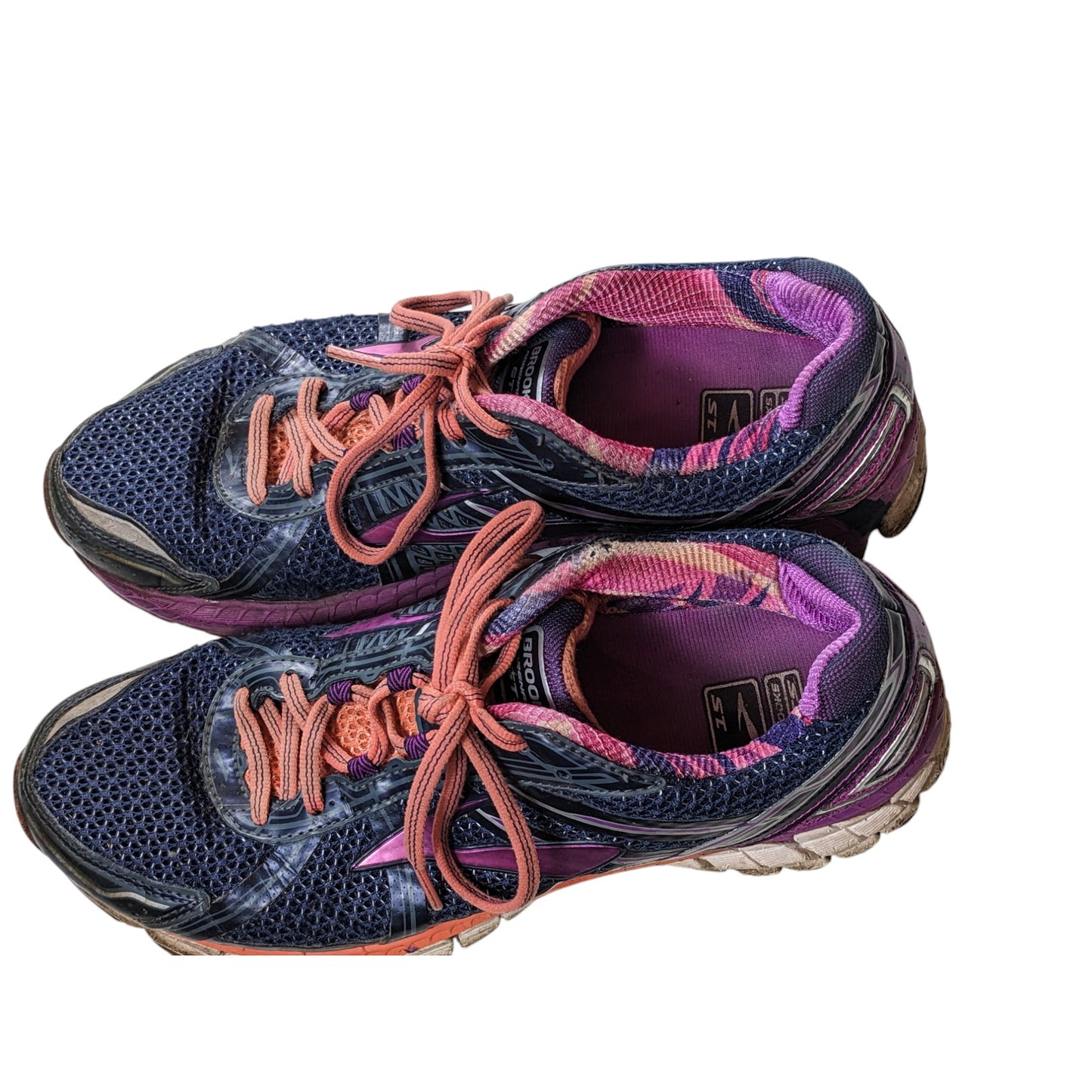 Brooks GTS Running Shoes Women Size 10.5M Blue Pink Trail Sneakers Fitness ST