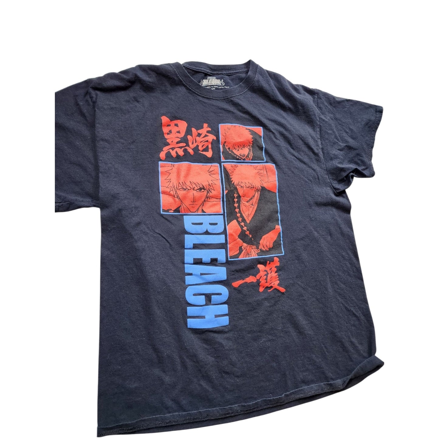 Bleach Anime T Shirt Mens Medium Manga Ichigo Kurosaki Graphic Short Sleeve Tee