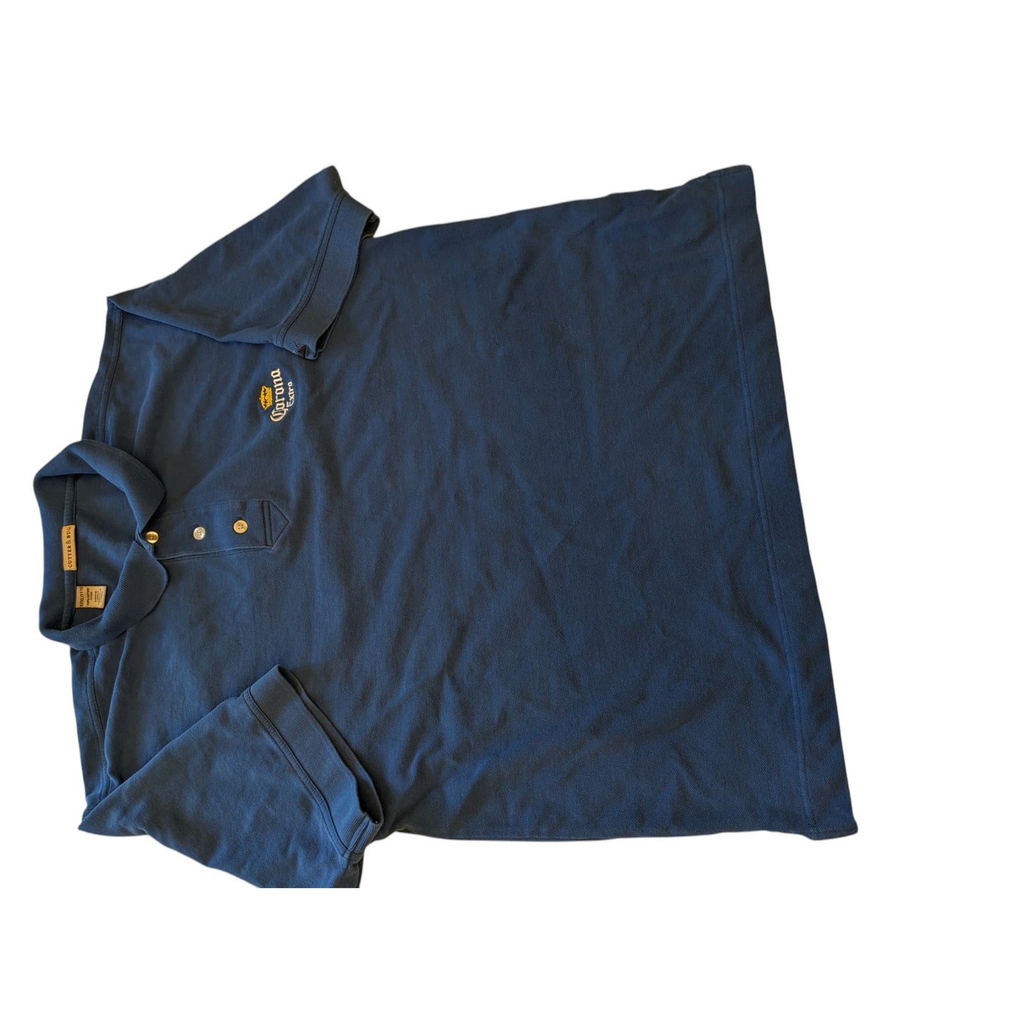 Cutter Buck Corona Extra Polo Shirt Mens XXXL 3XL Blue Cotton Short Sleeve Golf