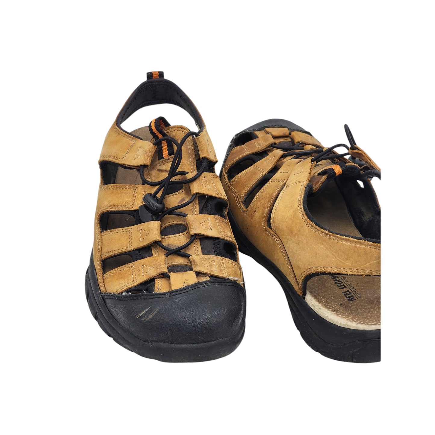 Reel Legends Sandals Fisherman Mens Size 9M Wolf Leather Outdoor Adjustable