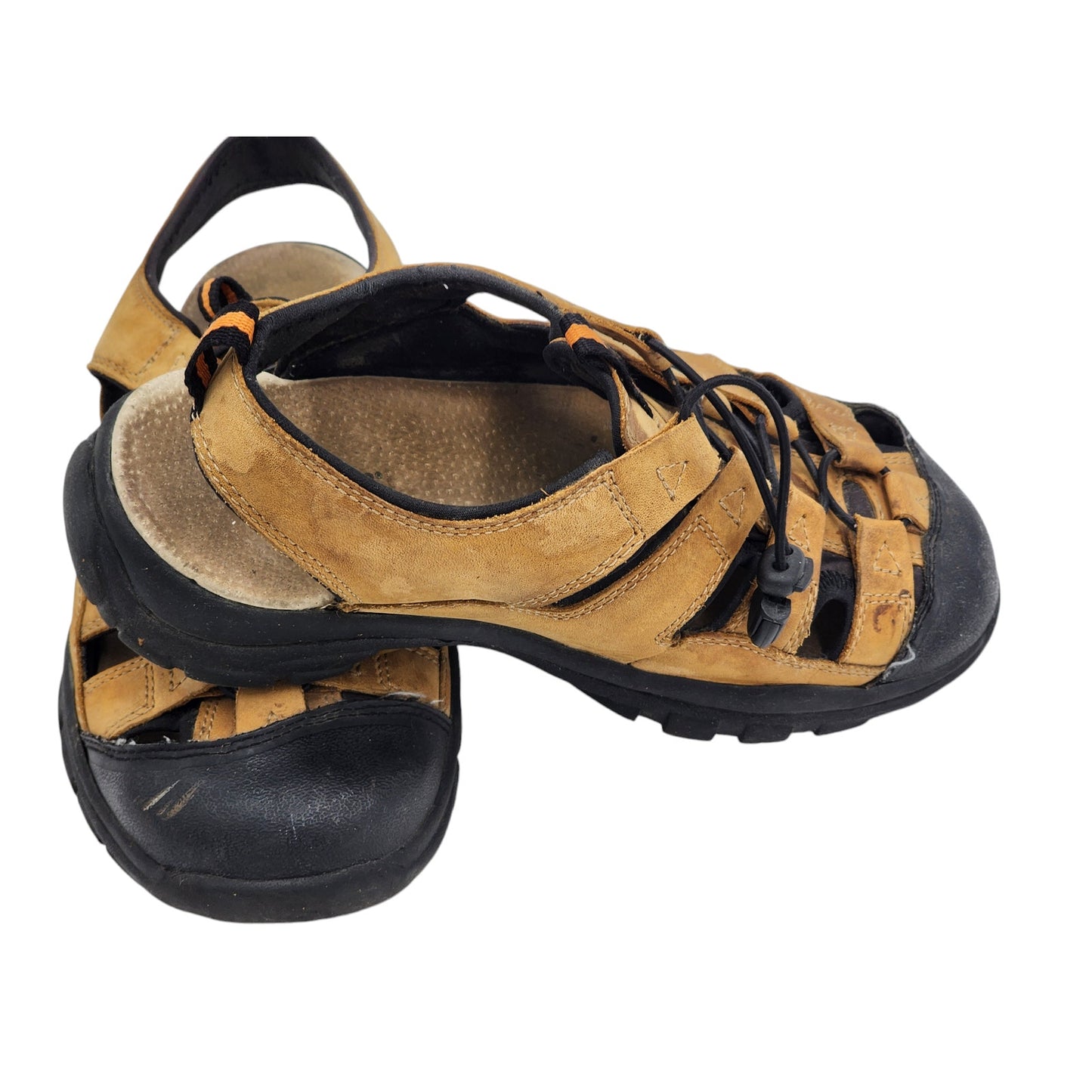 Reel Legends Sandals Fisherman Mens Size 9M Wolf Leather Outdoor Adjustable