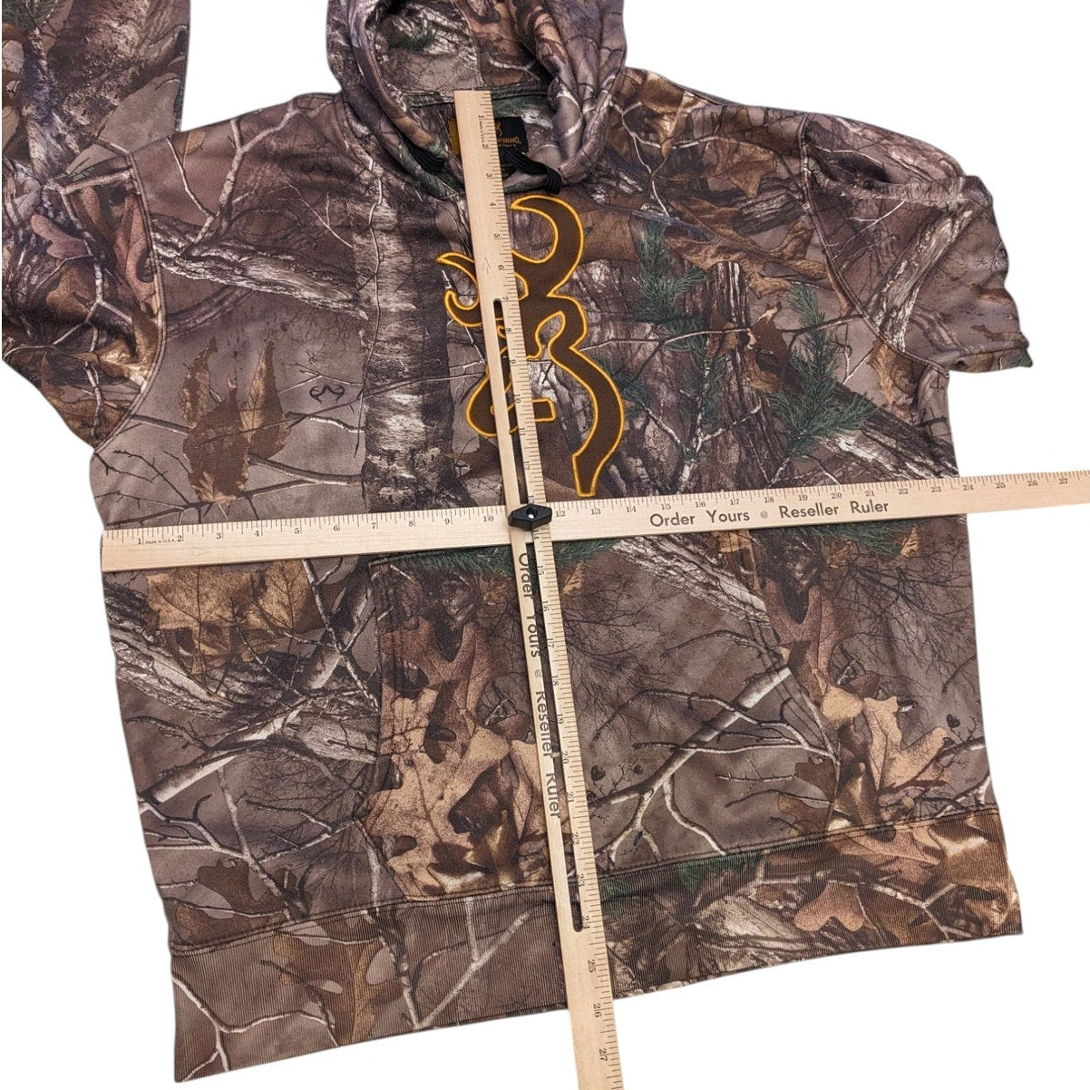 Browning Camo Hoodie Mens Large Pullover Hunting Sweatshirt Realtree Pattern
